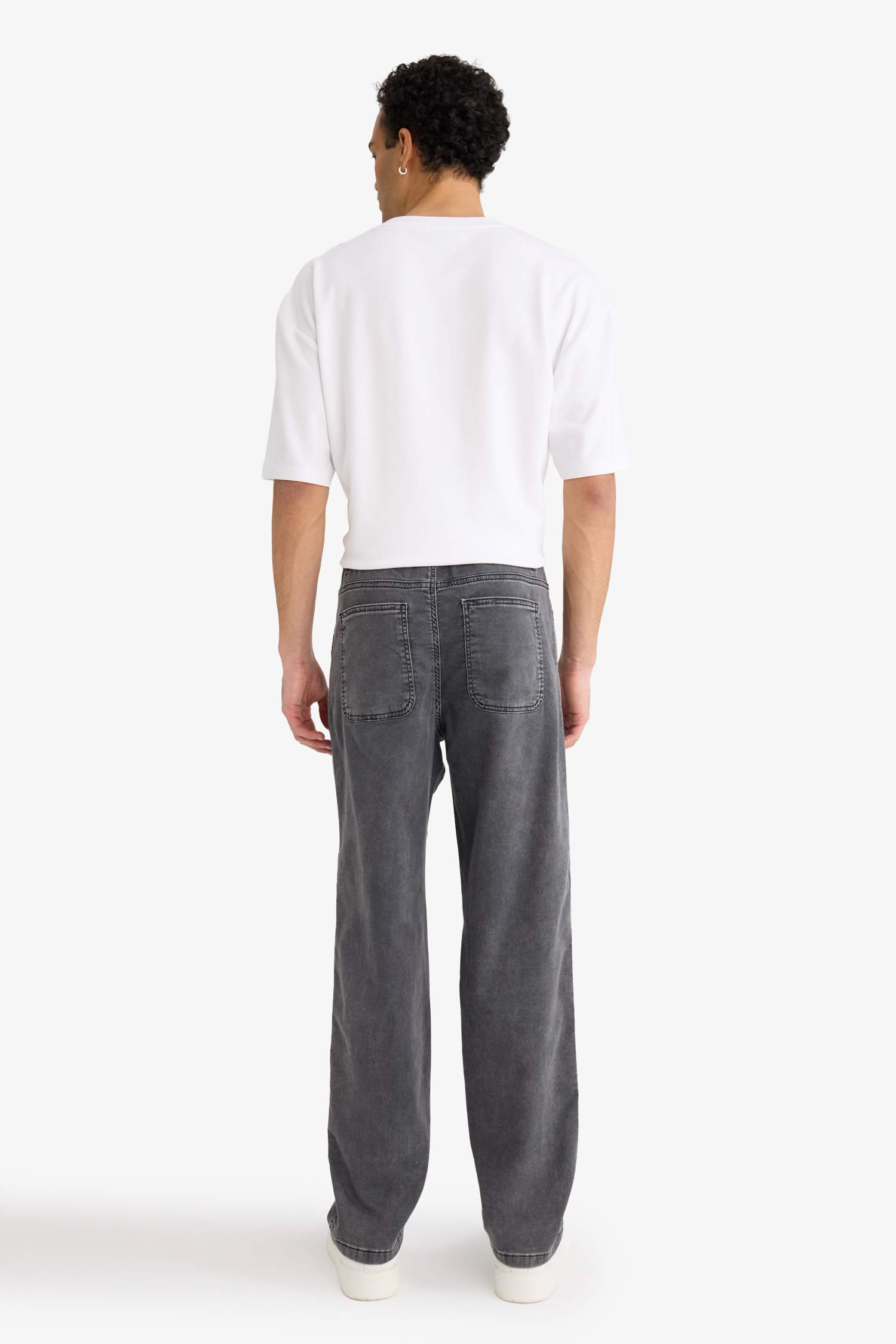 Wide Leg Geniş Paça Jean Kar Yıkamalı Pantolon