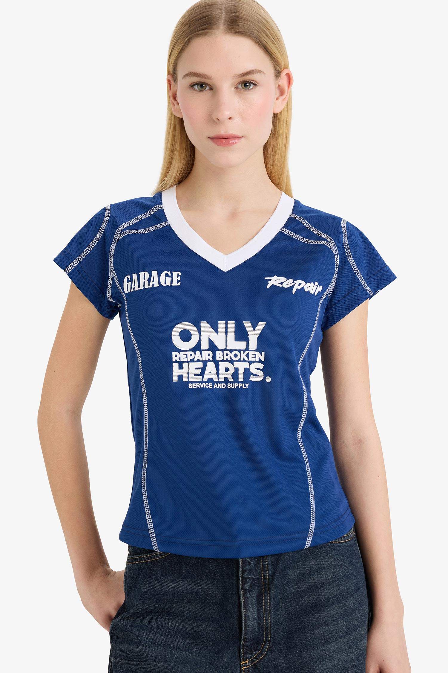 Футболка с принтом Fitted с коротким рукавом