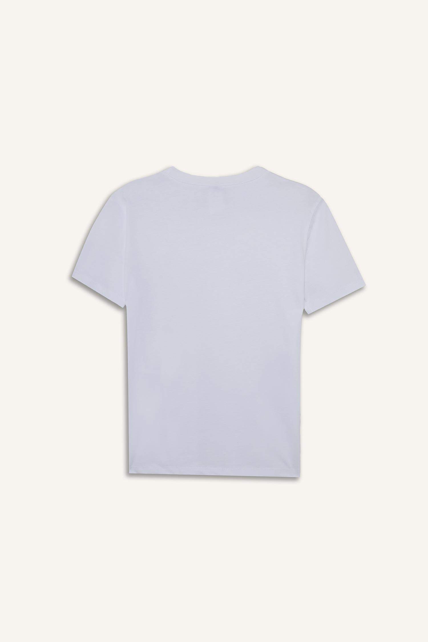 تيشيرت نص ردن مطرز قصة مريحة