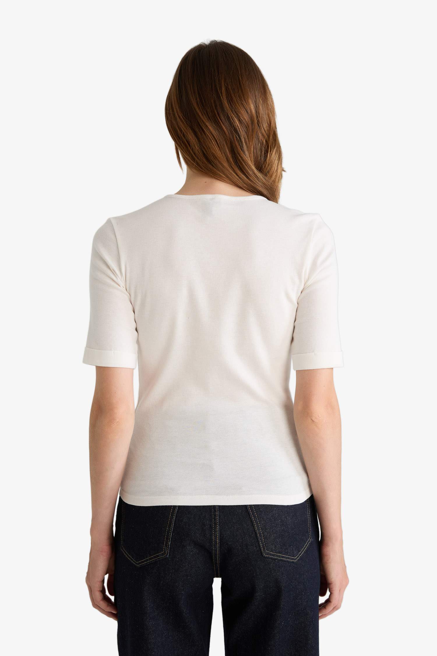 Slim Fit Crew Neck Ribbed Camisole T-Shirt