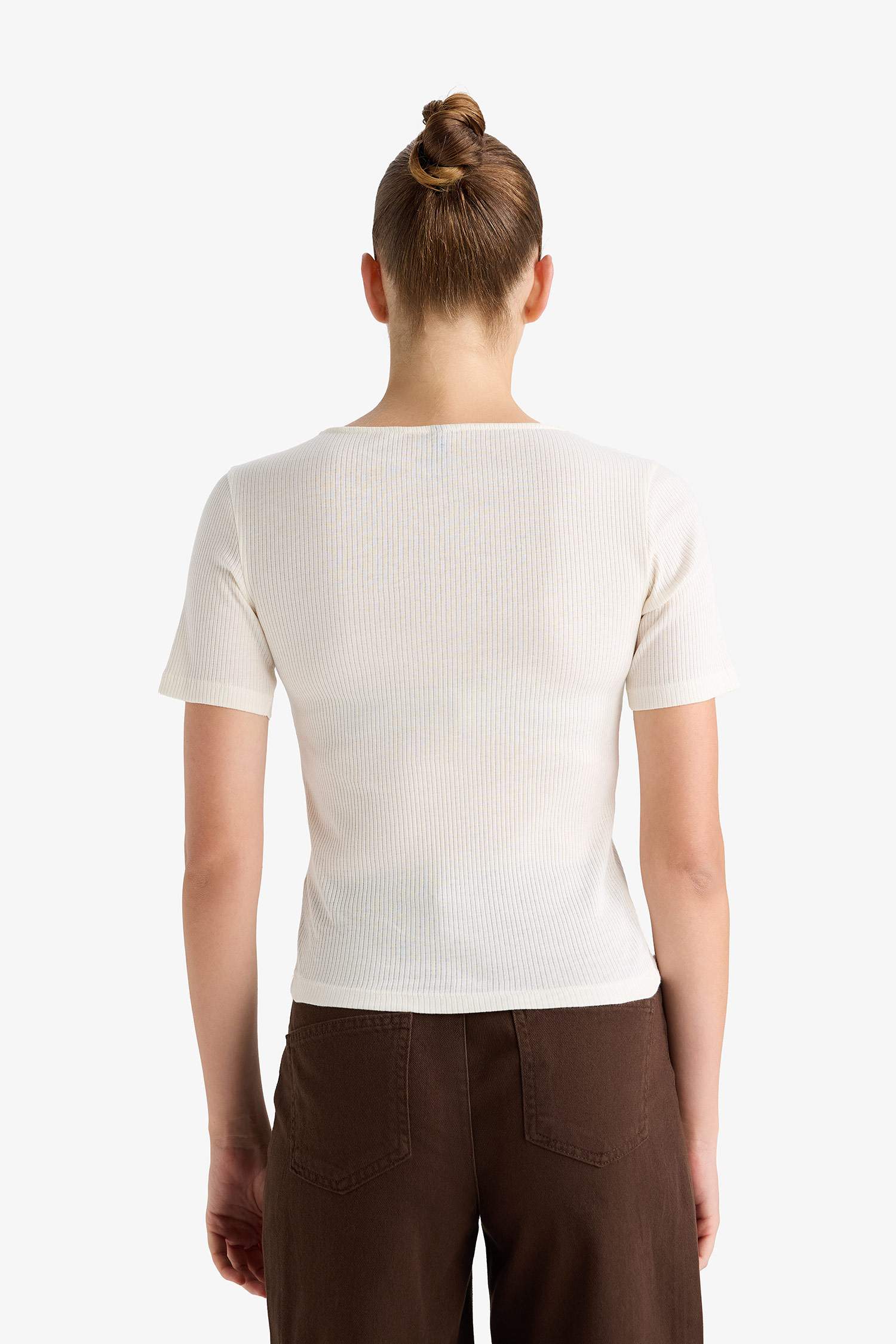 Slim Fit V-Neck Ribbed Camisole T-Shirt