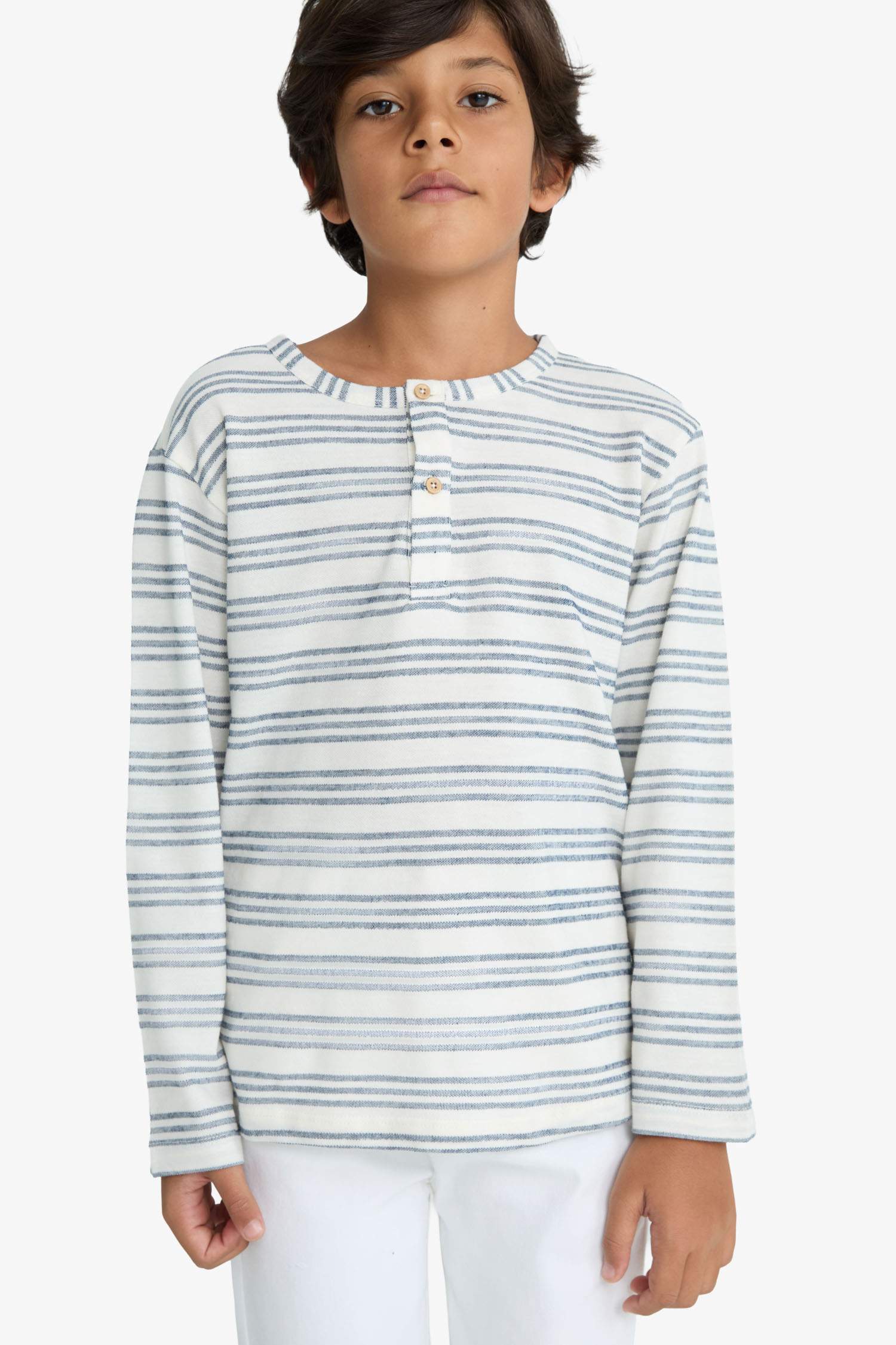 Boy Crew Neck Striped Sweatshirt