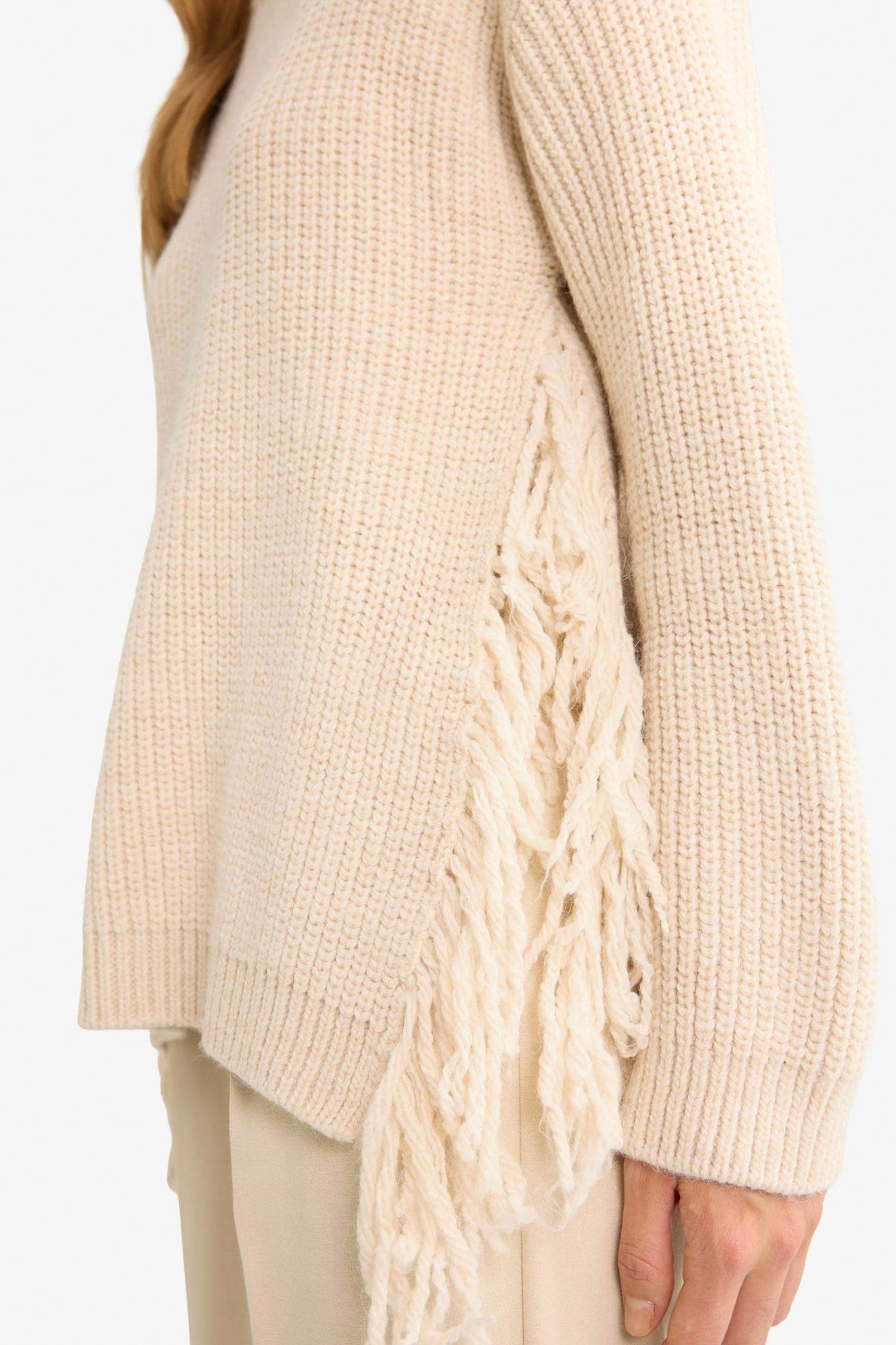 Oversize Geniş Kalıp Bisiklet Yaka Triko Kazak