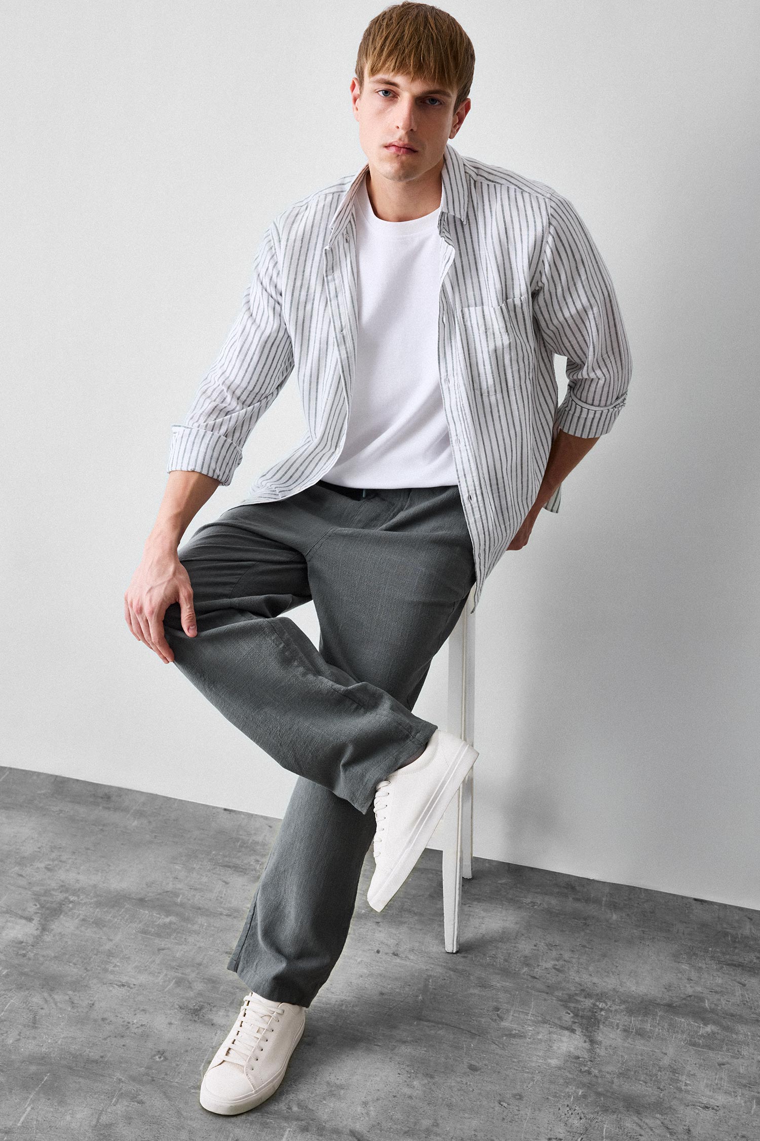 DeFacto %100 Pamuk Baggy Fit Pantolon görsel 2