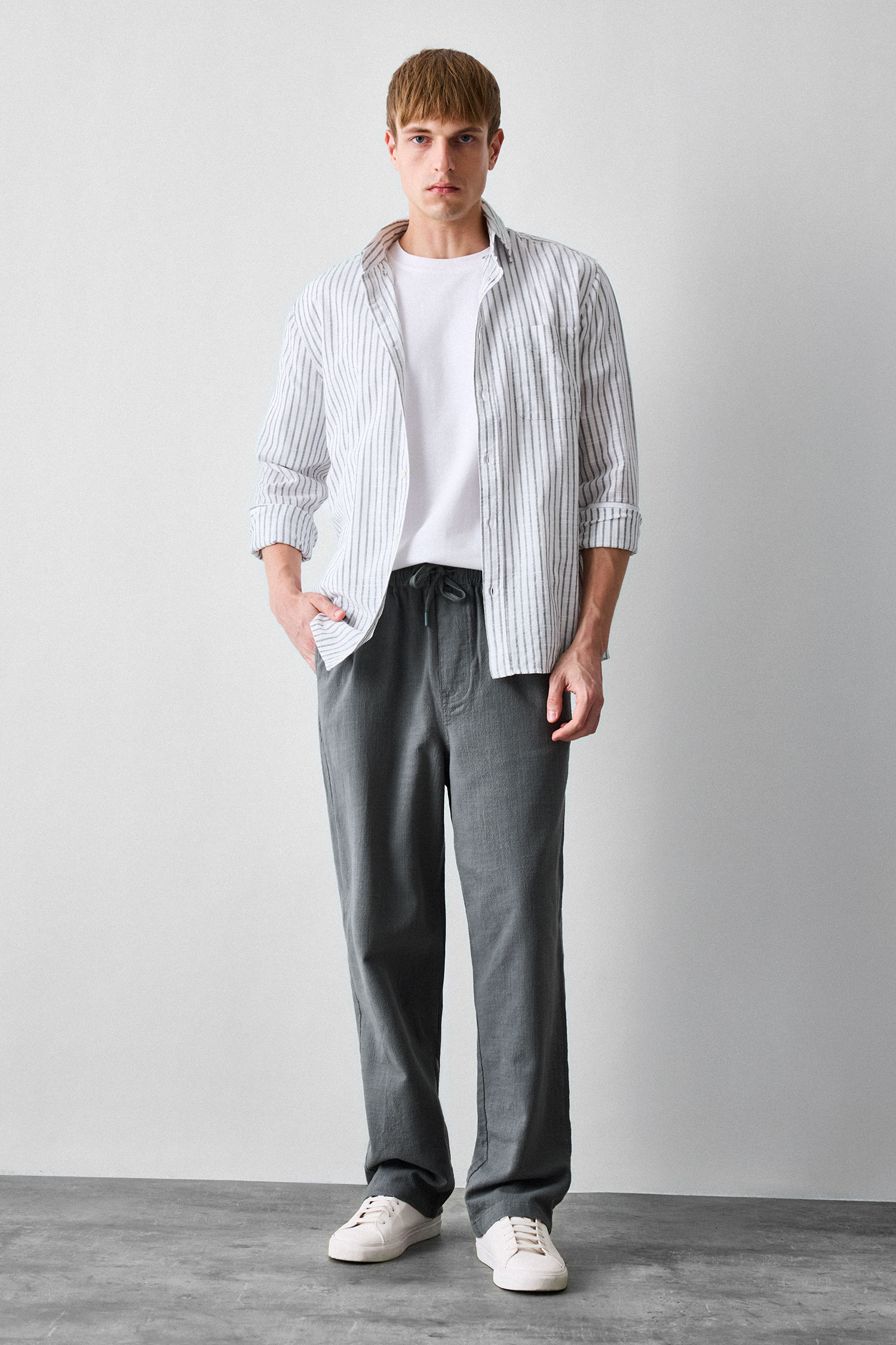 DeFacto %100 Pamuk Baggy Fit Pantolon görsel 3