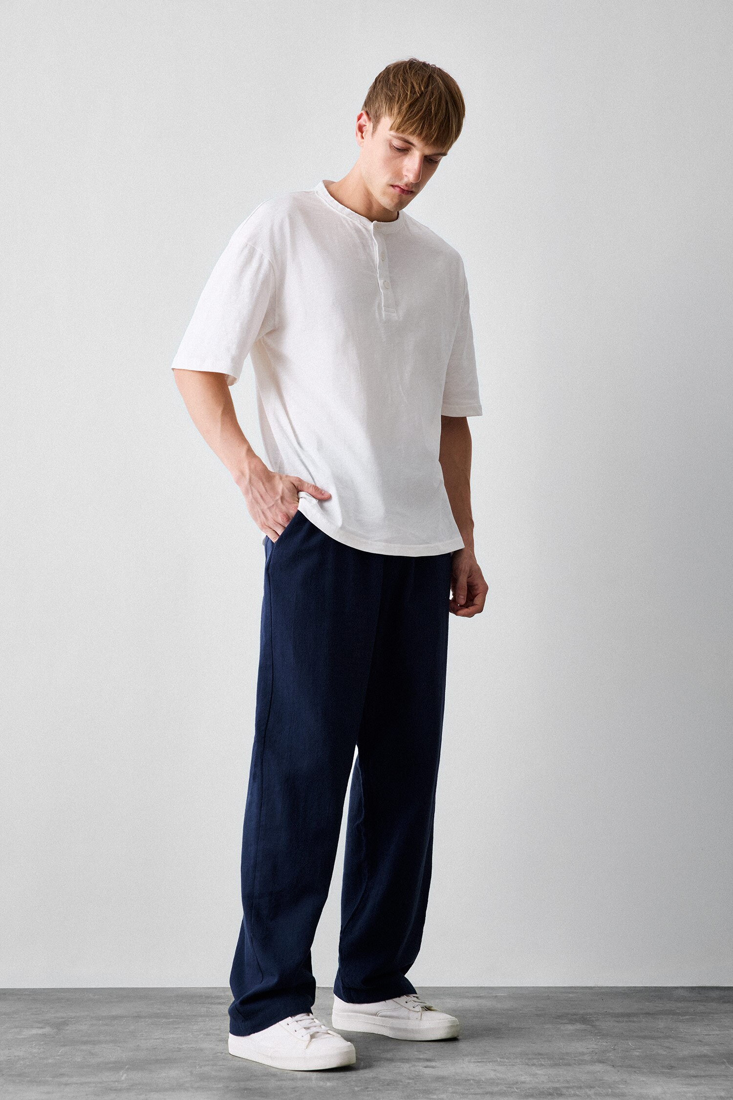 DeFacto %100 Pamuk Baggy Fit Pantolon görsel 2