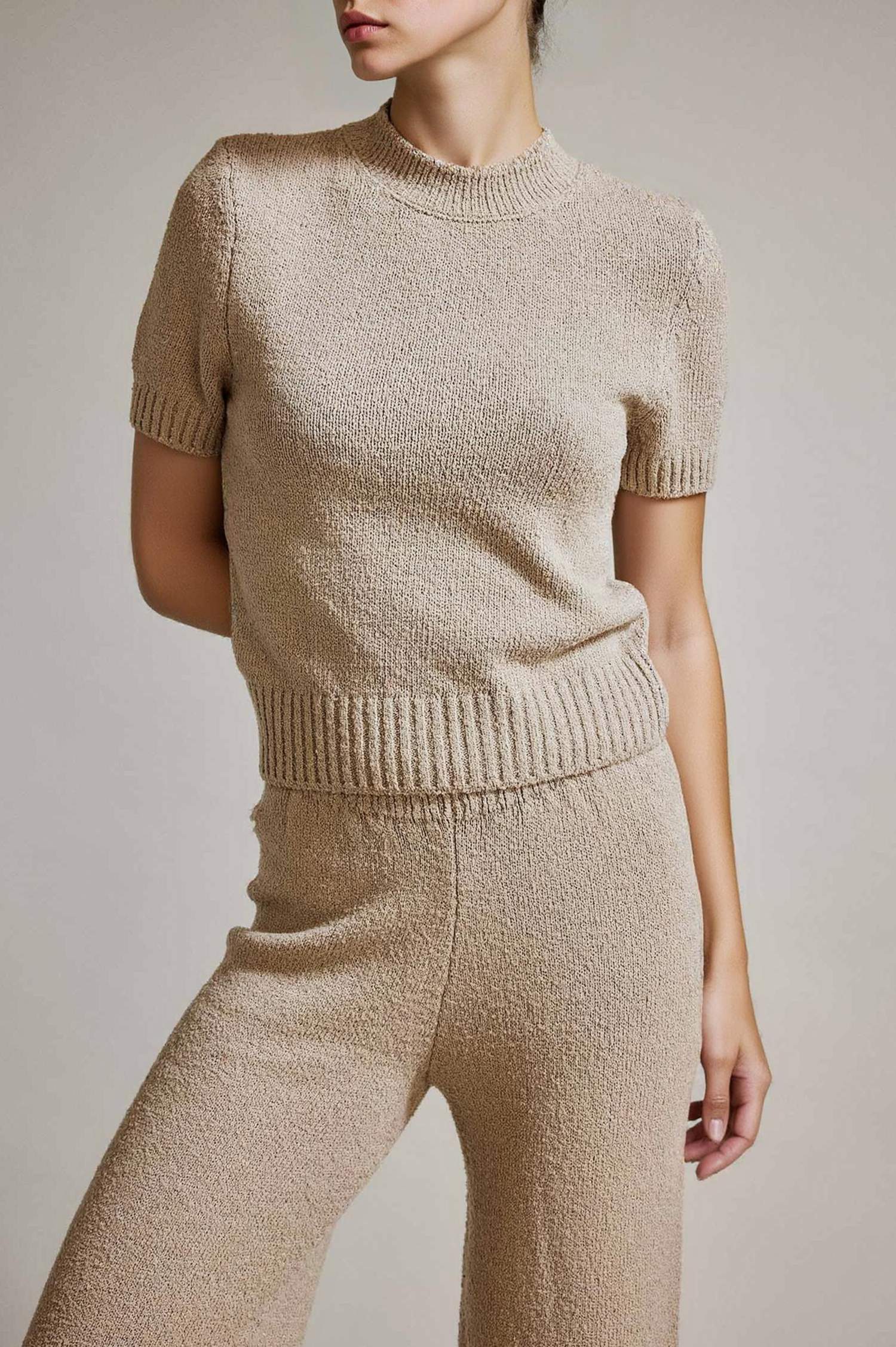 Yarım Balıkçı Yaka Kısa Kollu Triko Kazak