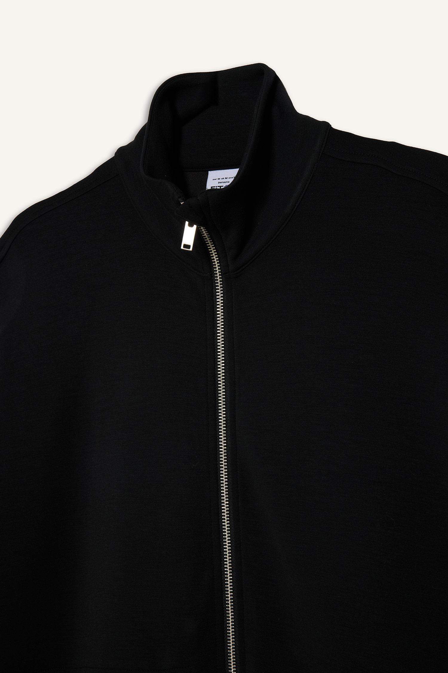 Long Fit тік жағалы модал кардиган