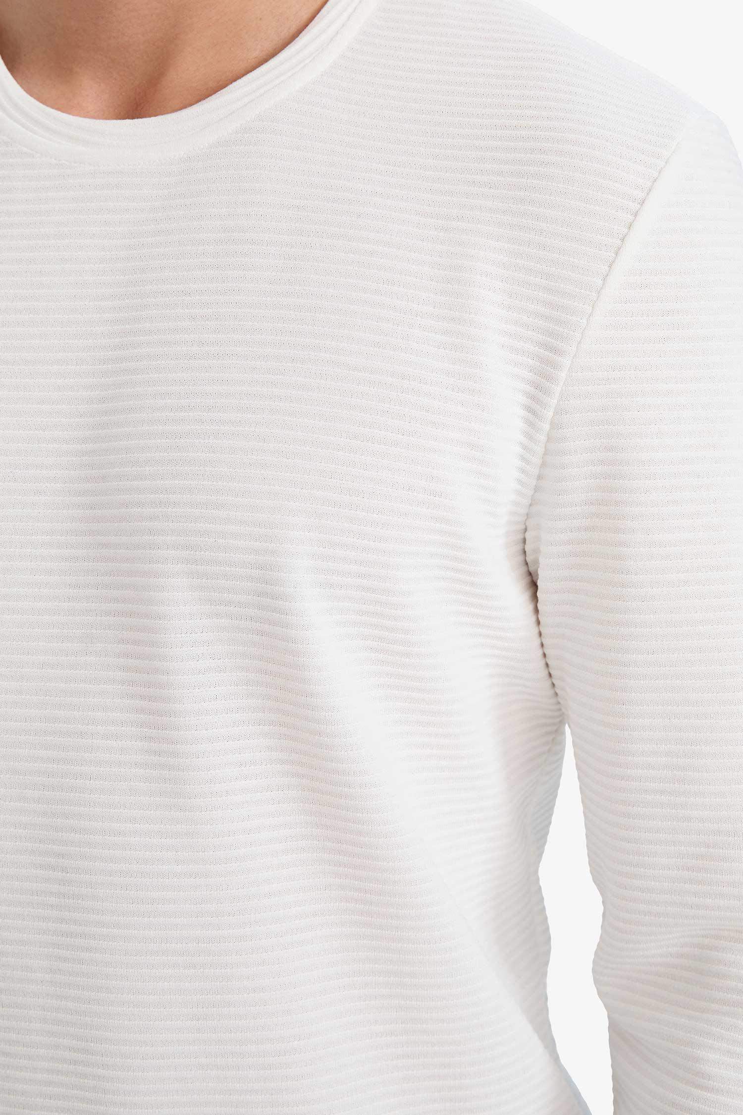 Slim Fit Dar Kesim Bisiklet Yaka Sweatshirt