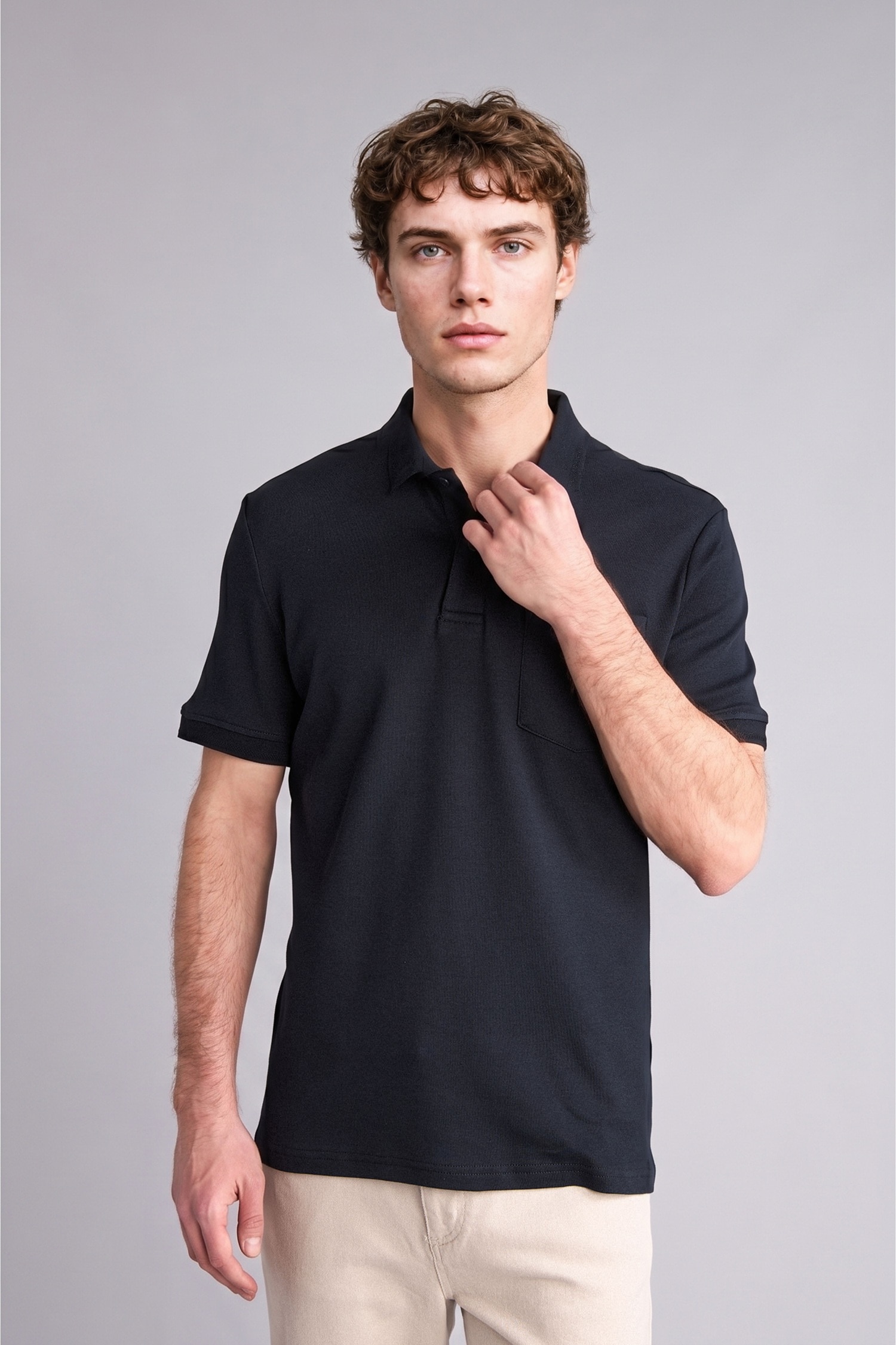 DeFacto %100 Pamuk Regular Fit Polo Tişört görsel 3