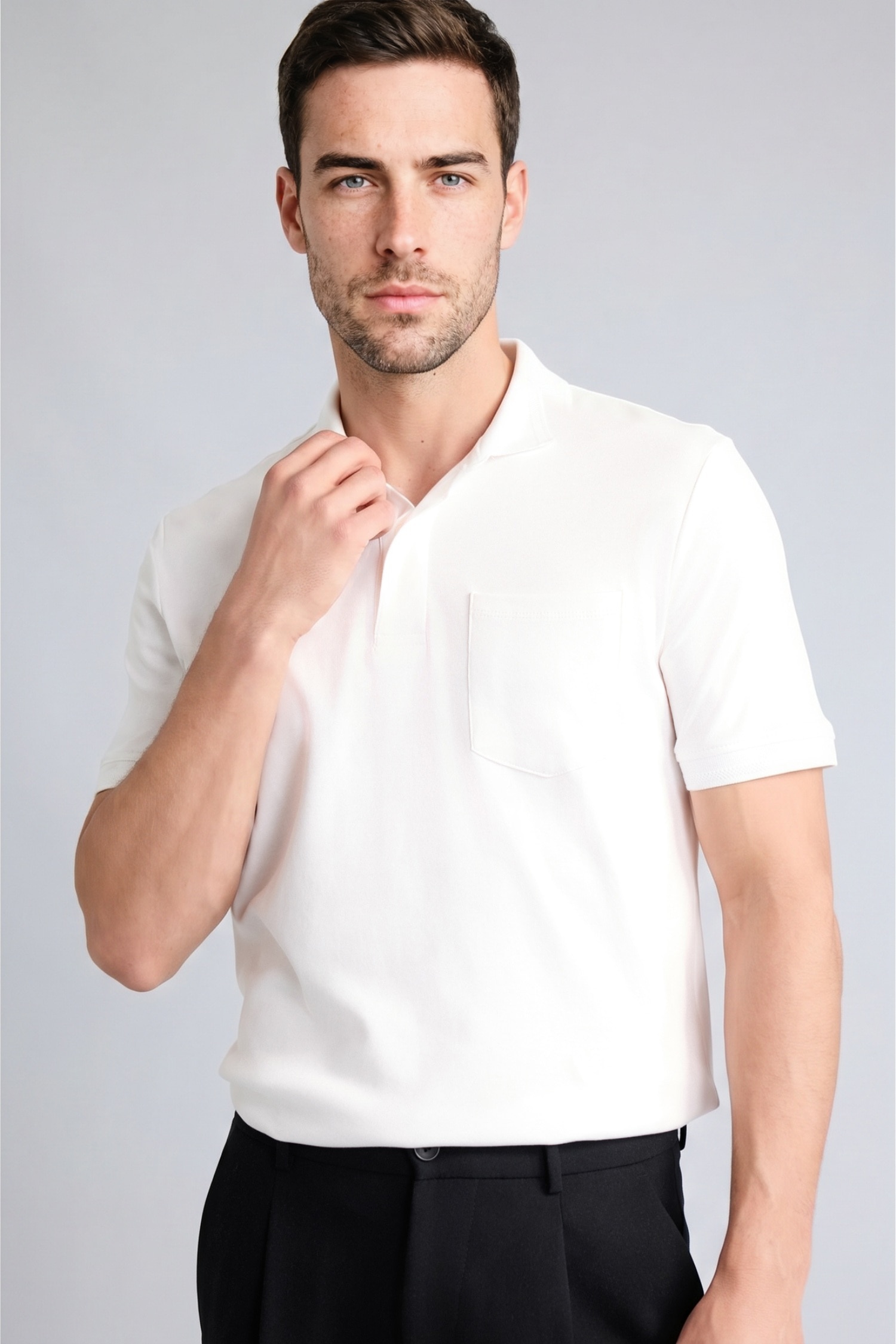 DeFacto %100 Pamuk Regular Fit Polo Tişört görsel 3