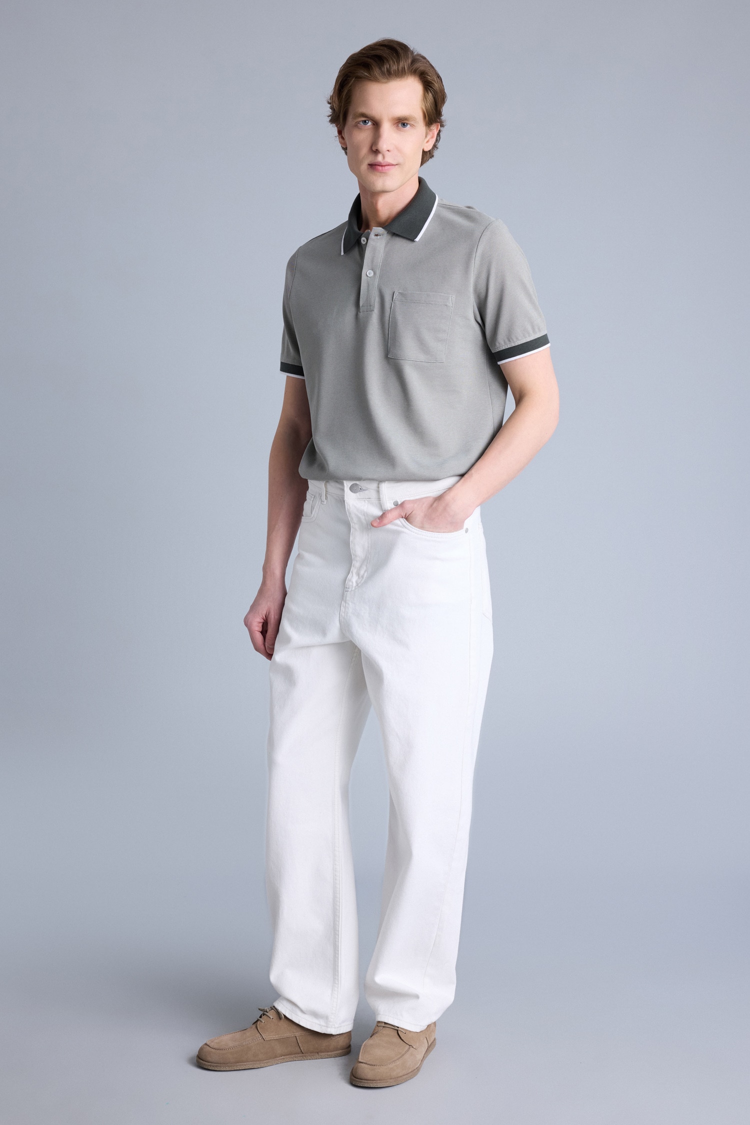 DeFacto Pamuklu Regular Fit Polo Tişört görsel 2