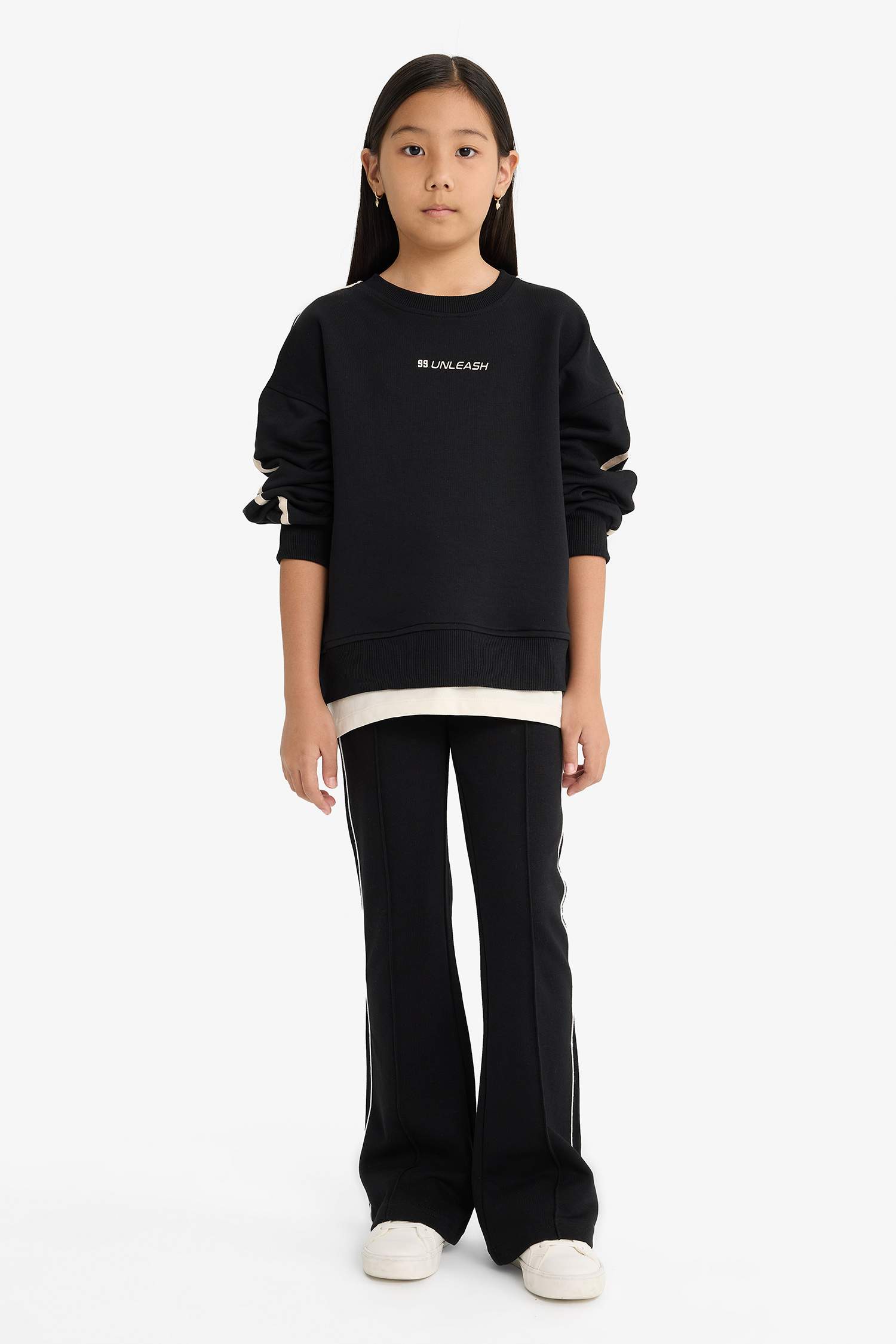 بنطلون سويت بانتس بناتي فلير فيت وخصر مطاطي