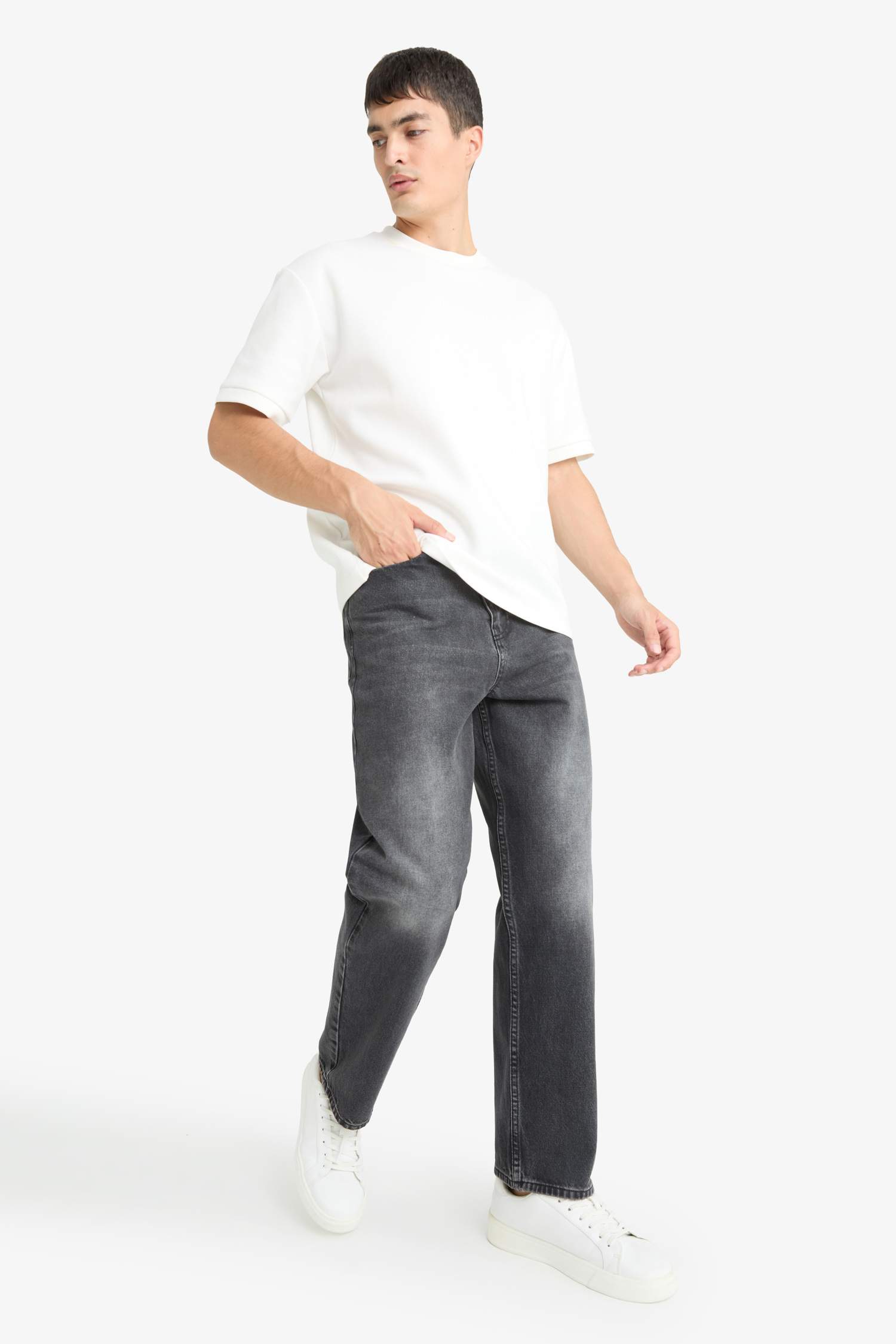 Baggy Fit Normal Bel Geniş Paça Jean Pantolon