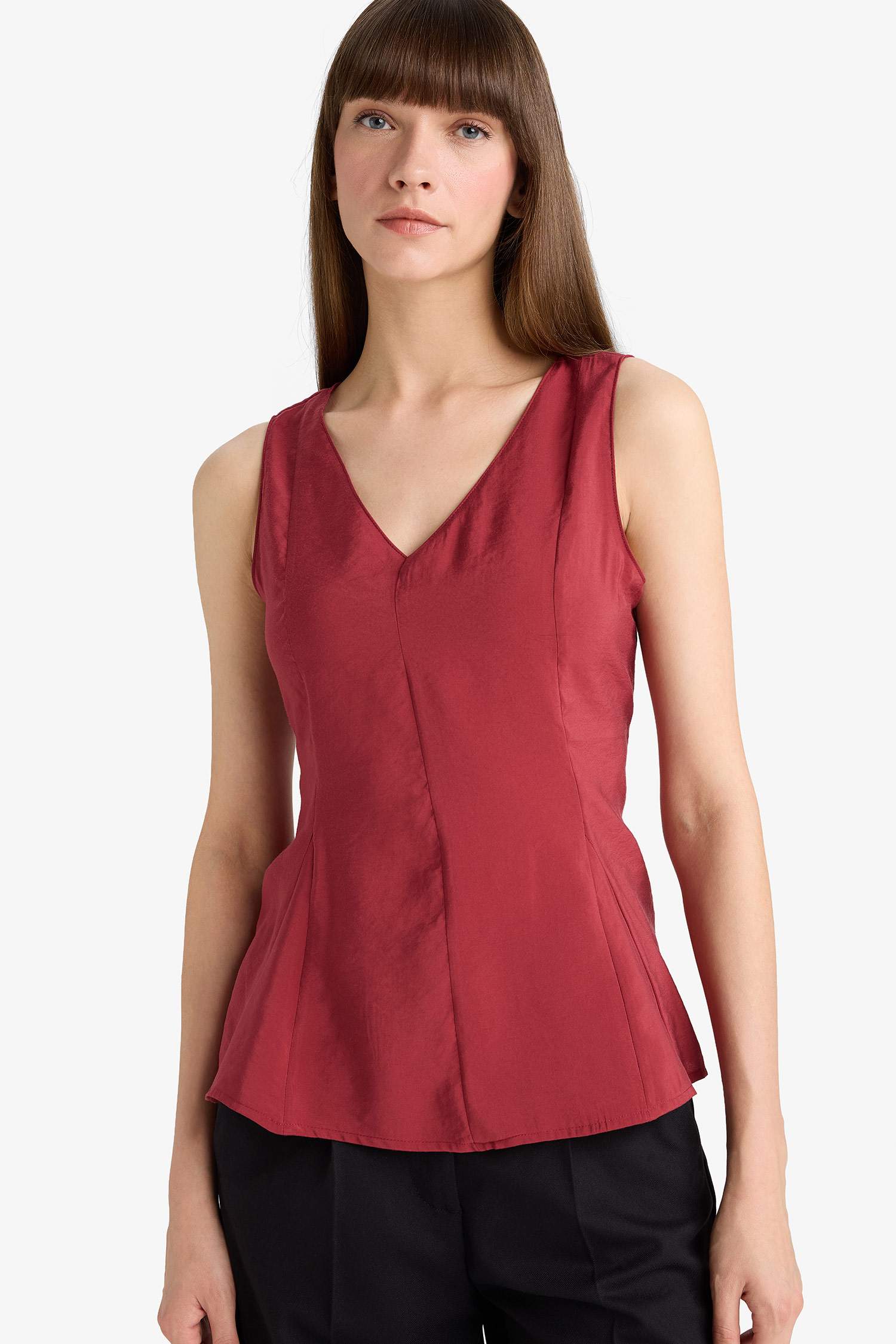 V-Neck Sleeveless Blouse