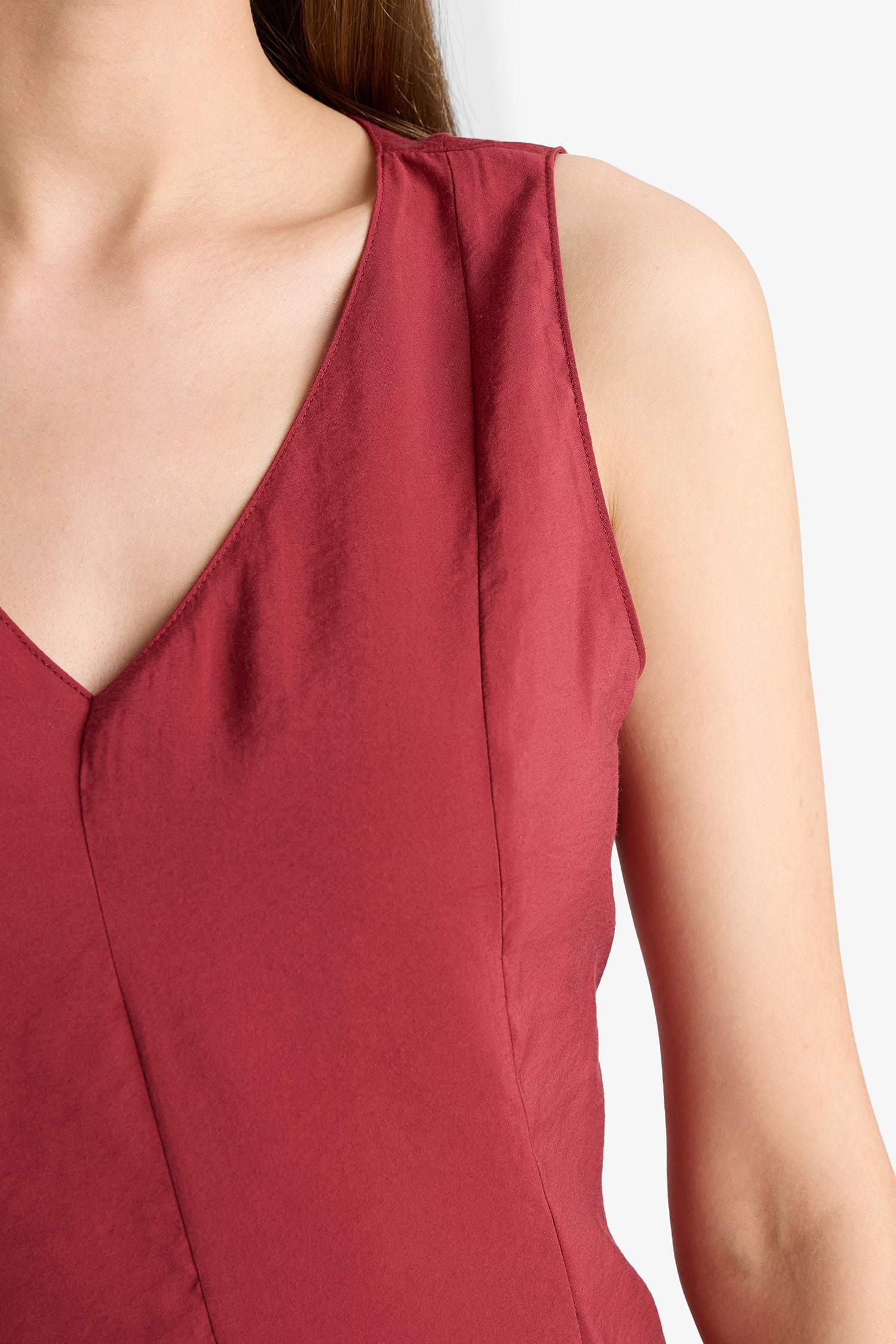 V-Neck Sleeveless Blouse