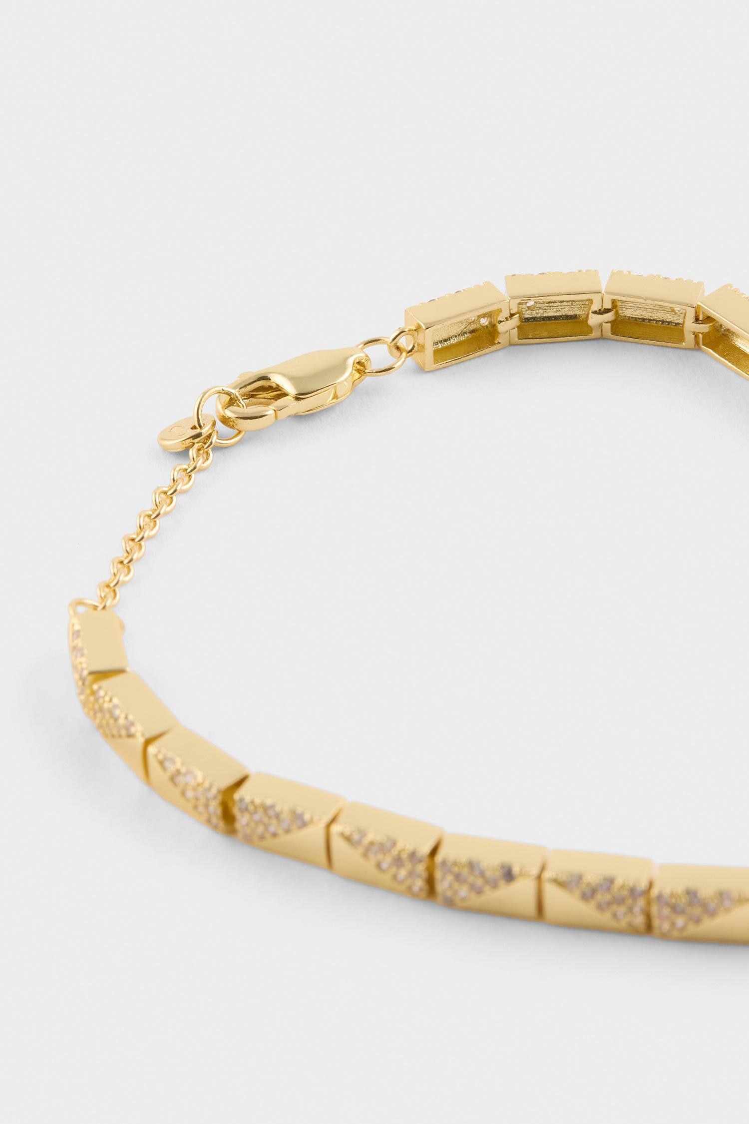 DeFacto Reis X DeFacto Diktörtgen Desenli Gold Bileklik görsel 4