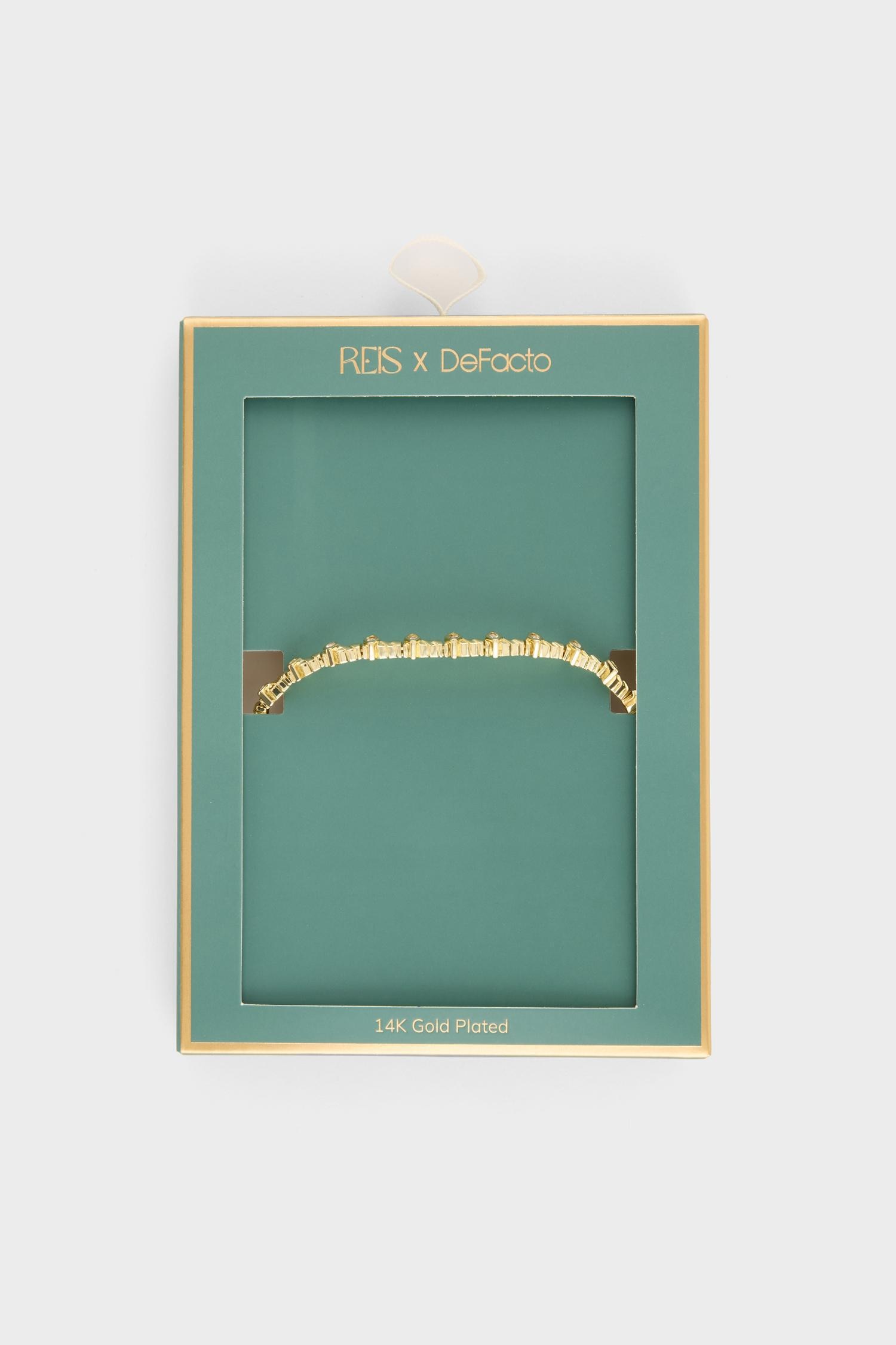 DeFacto Reis X DeFacto Taşlı Gold Bileklik görsel 3