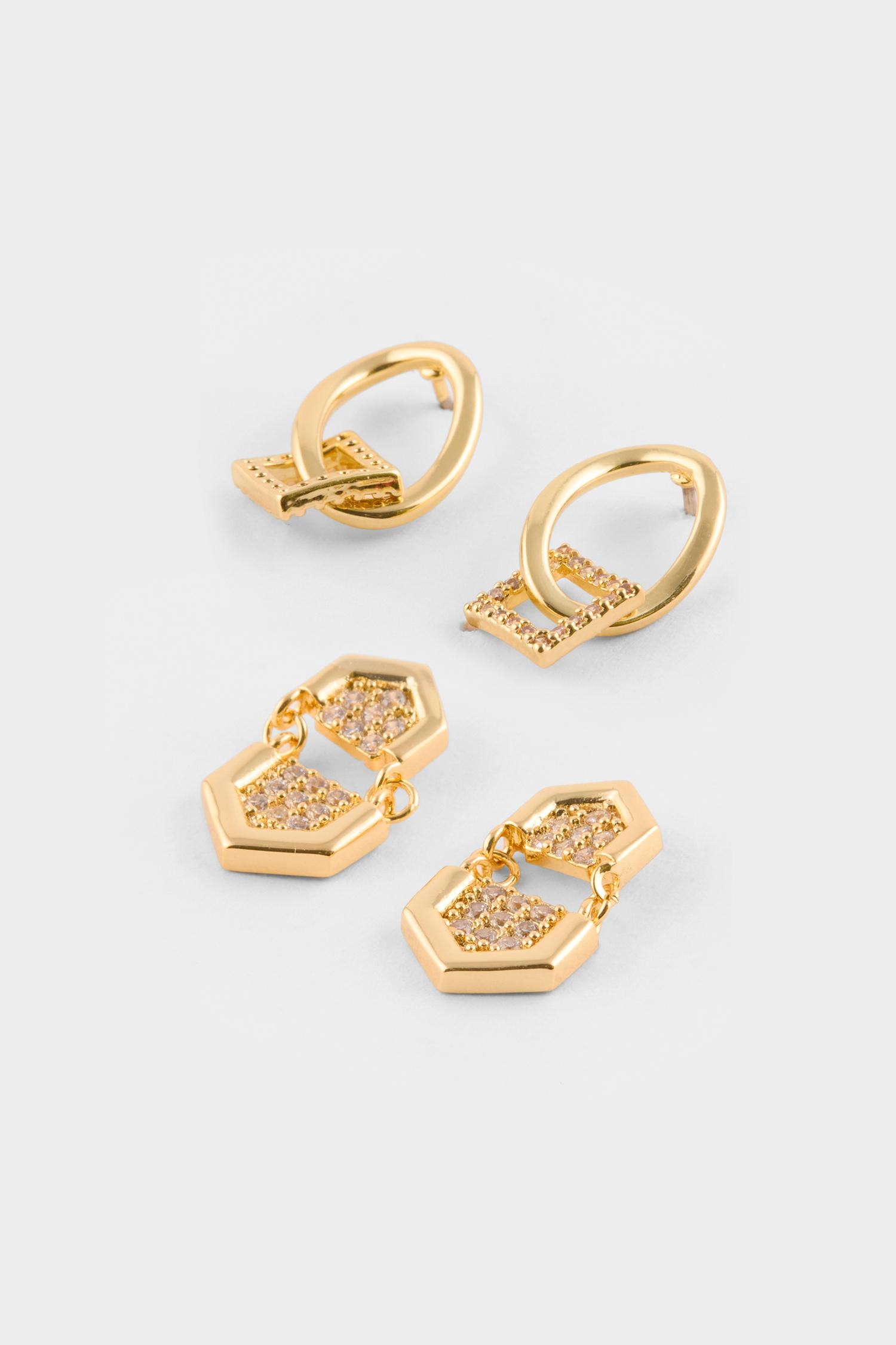 DeFacto Reis X DeFacto 2'li Gold Küpe görsel 2