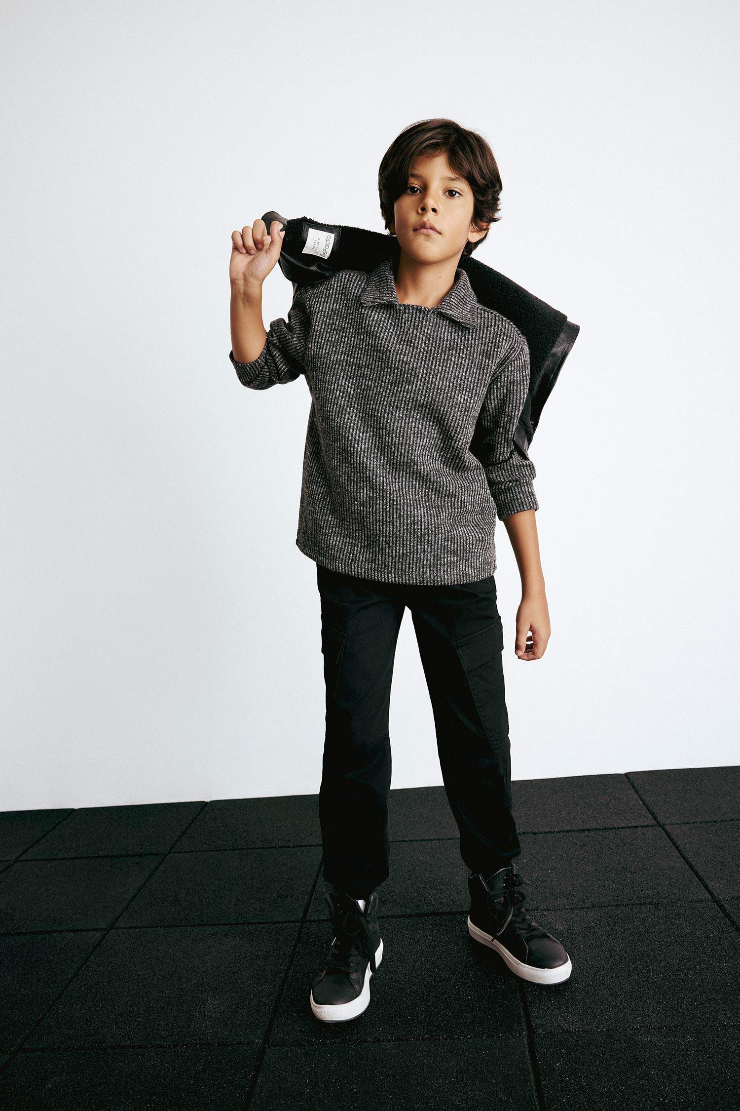 Erkek Çocuk Polo Yaka Sweatshirt