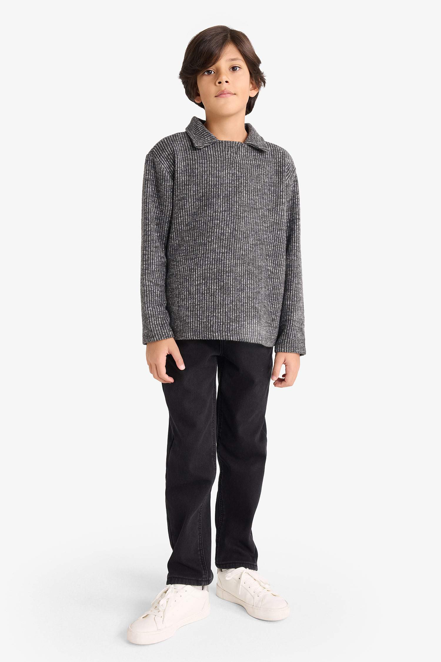 Erkek Çocuk Polo Yaka Sweatshirt