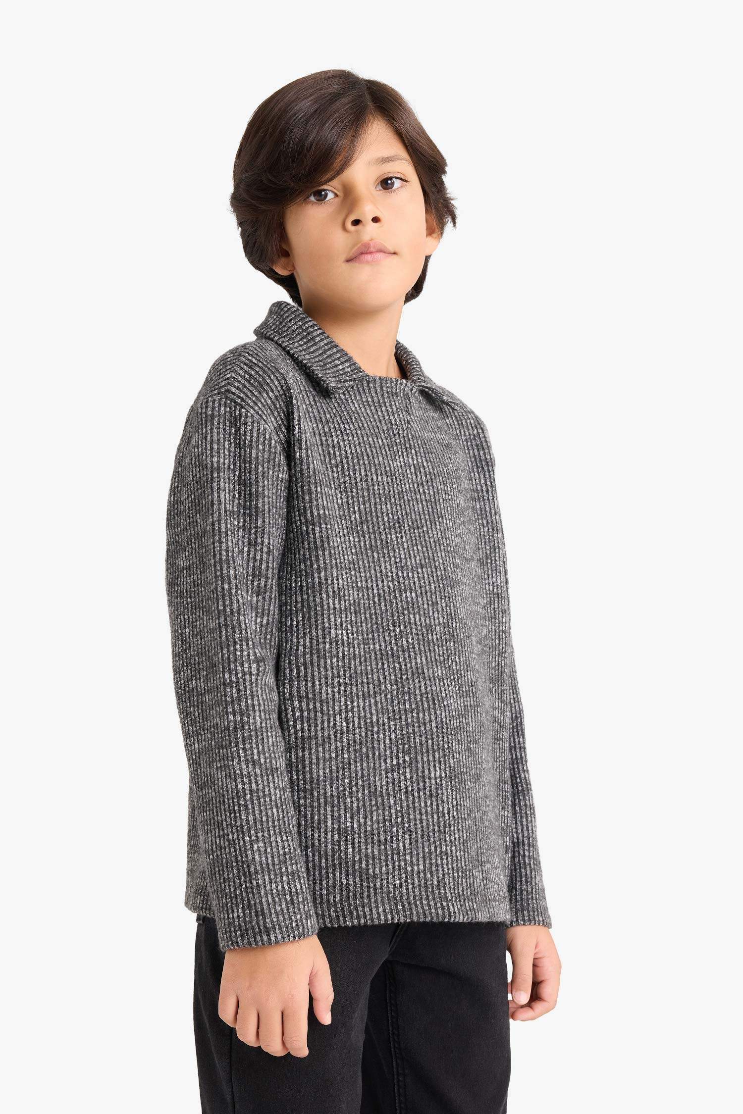 Erkek Çocuk Polo Yaka Sweatshirt