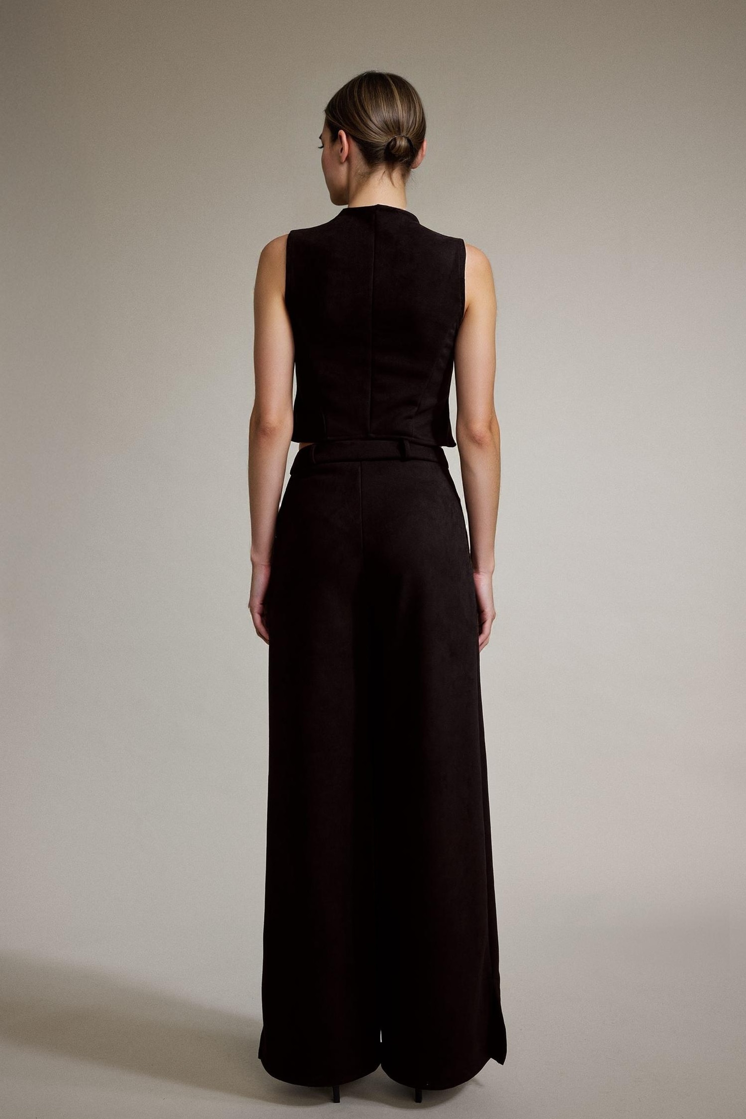 Wide Leg Geniş Bol Paça Süet Pantolon