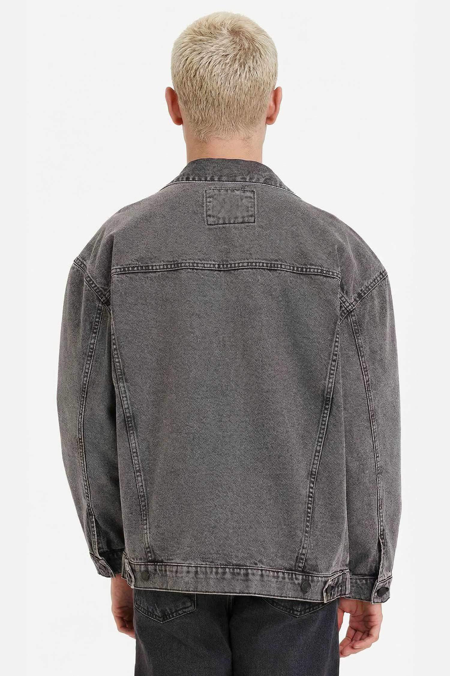 Anthracite MAN Oversize Fit Denim Jacket 3445041 | DeFacto
