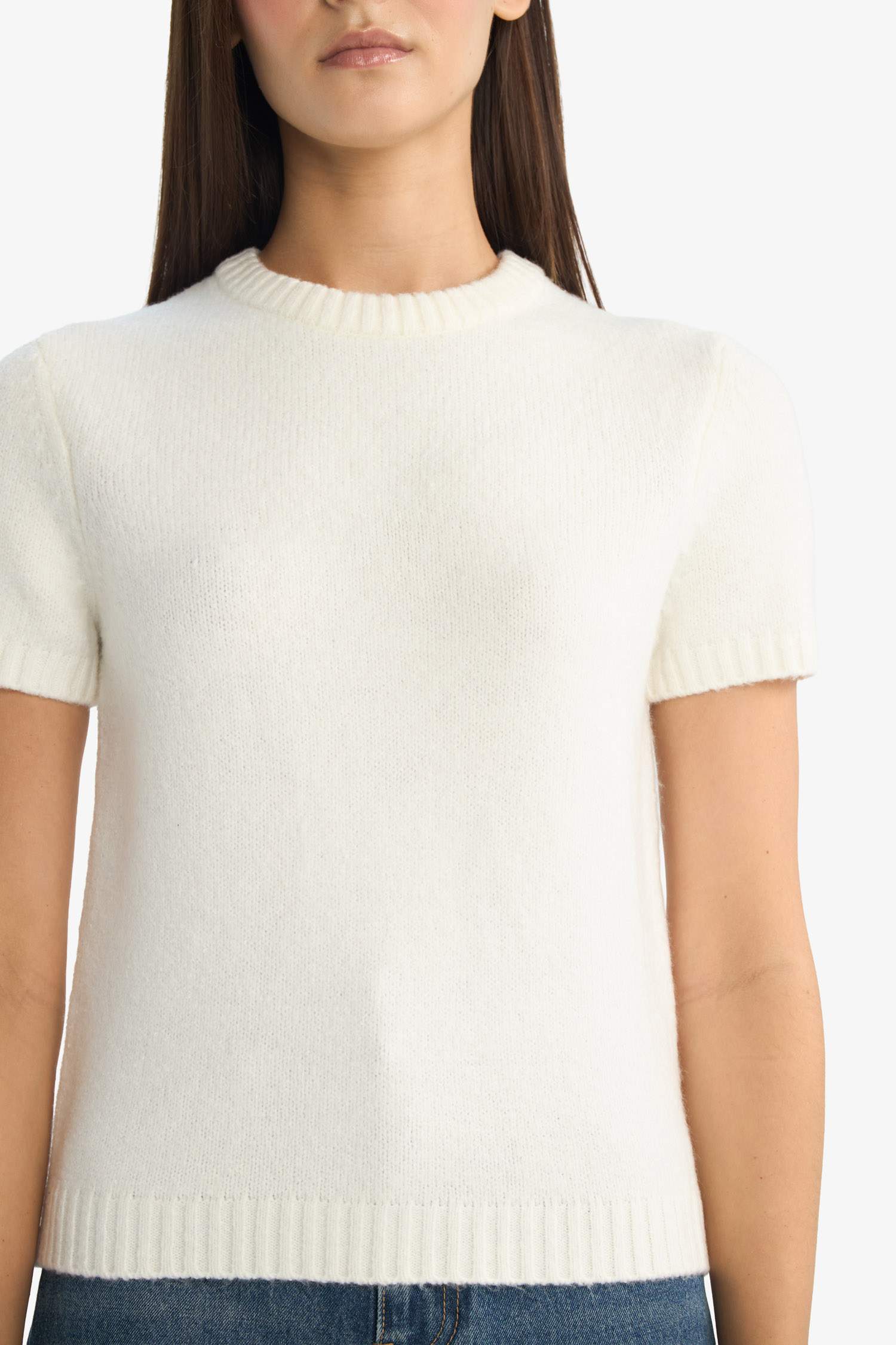 Свитер с круглым вырезом Slim Fit