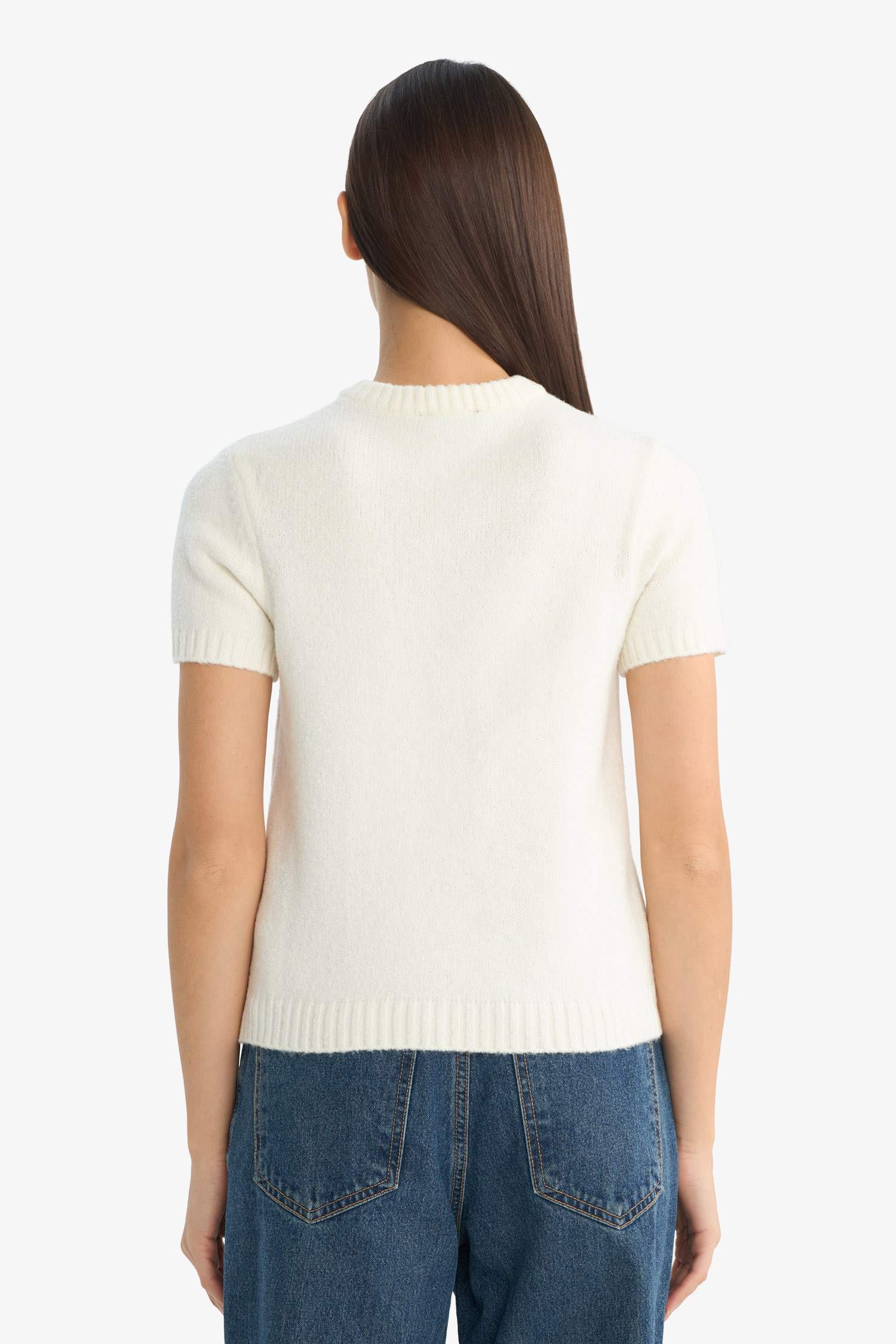 Свитер с круглым вырезом Slim Fit