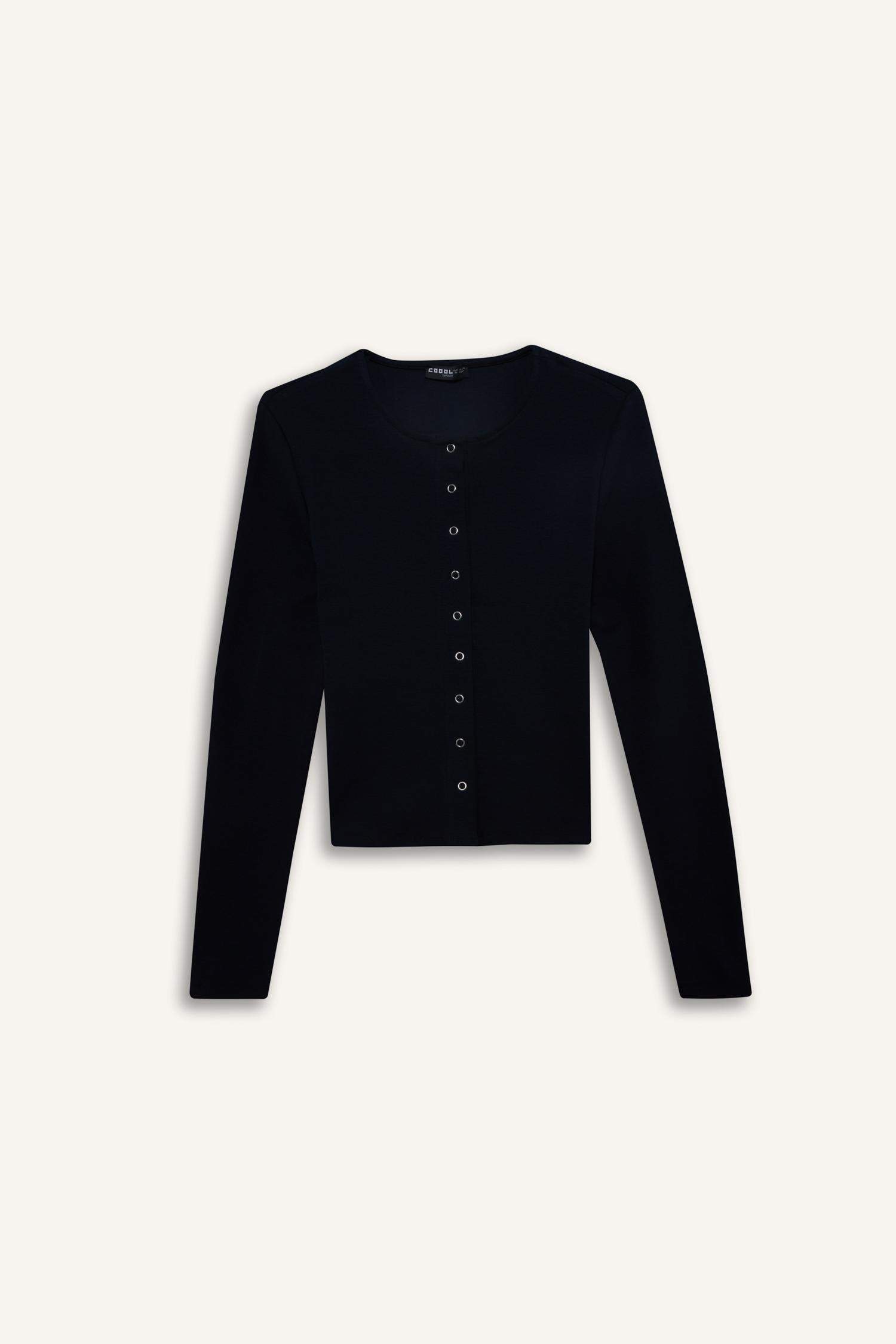 Slim Fit Crew Neck Ribana Cardigan