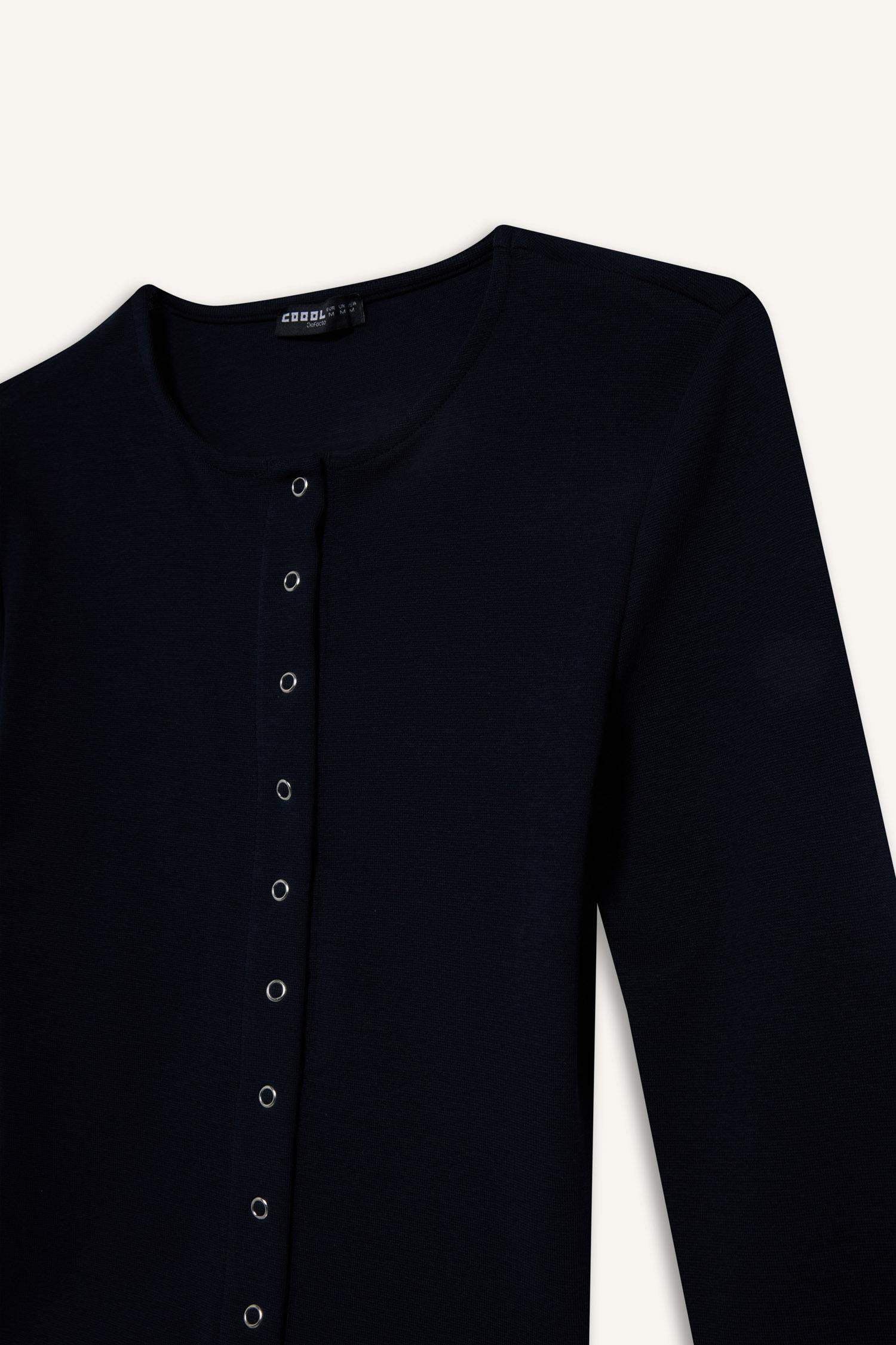 Slim Fit Crew Neck Ribana Cardigan