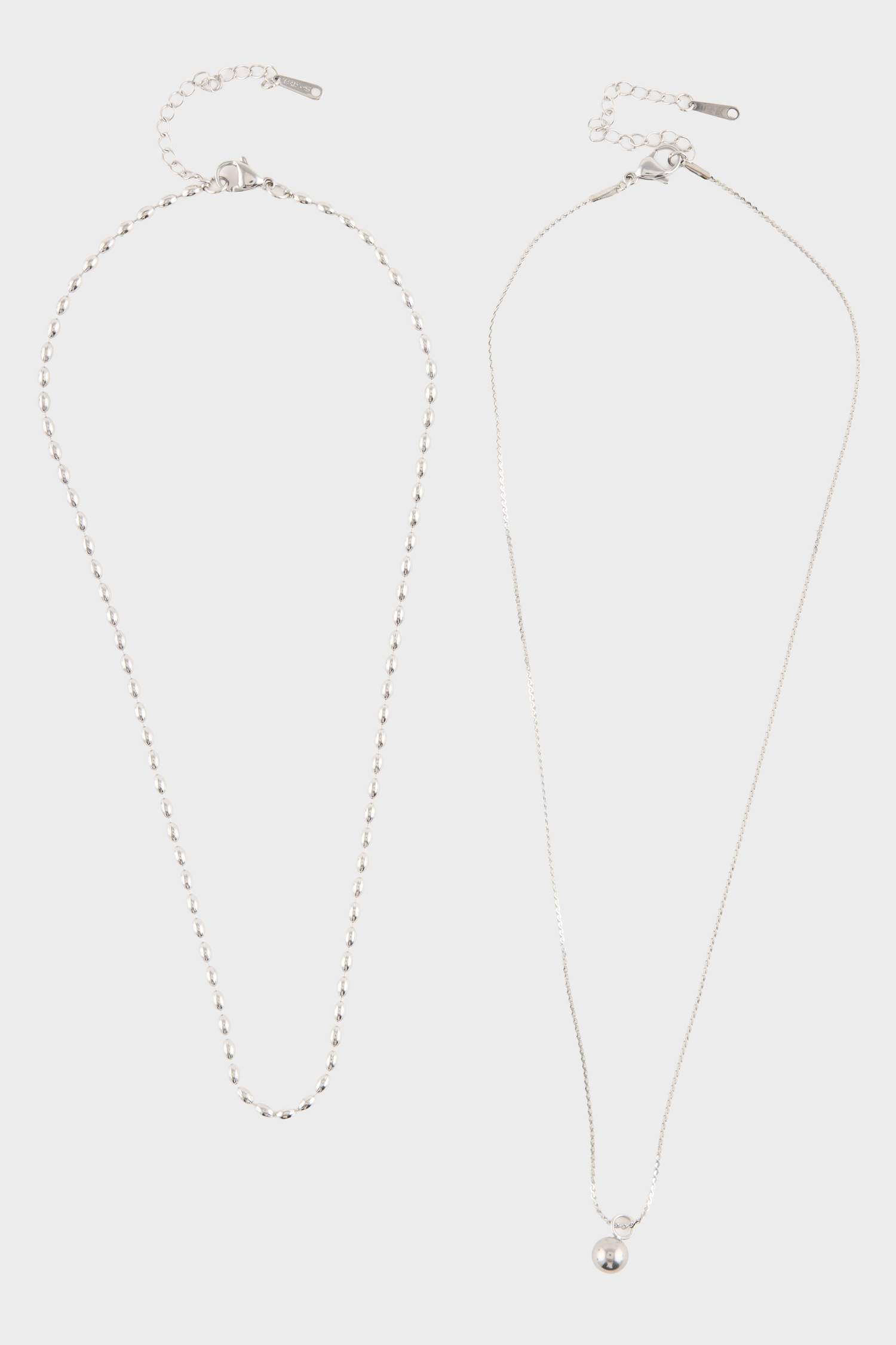 Kadın Silver 2'li Çelik Kolye