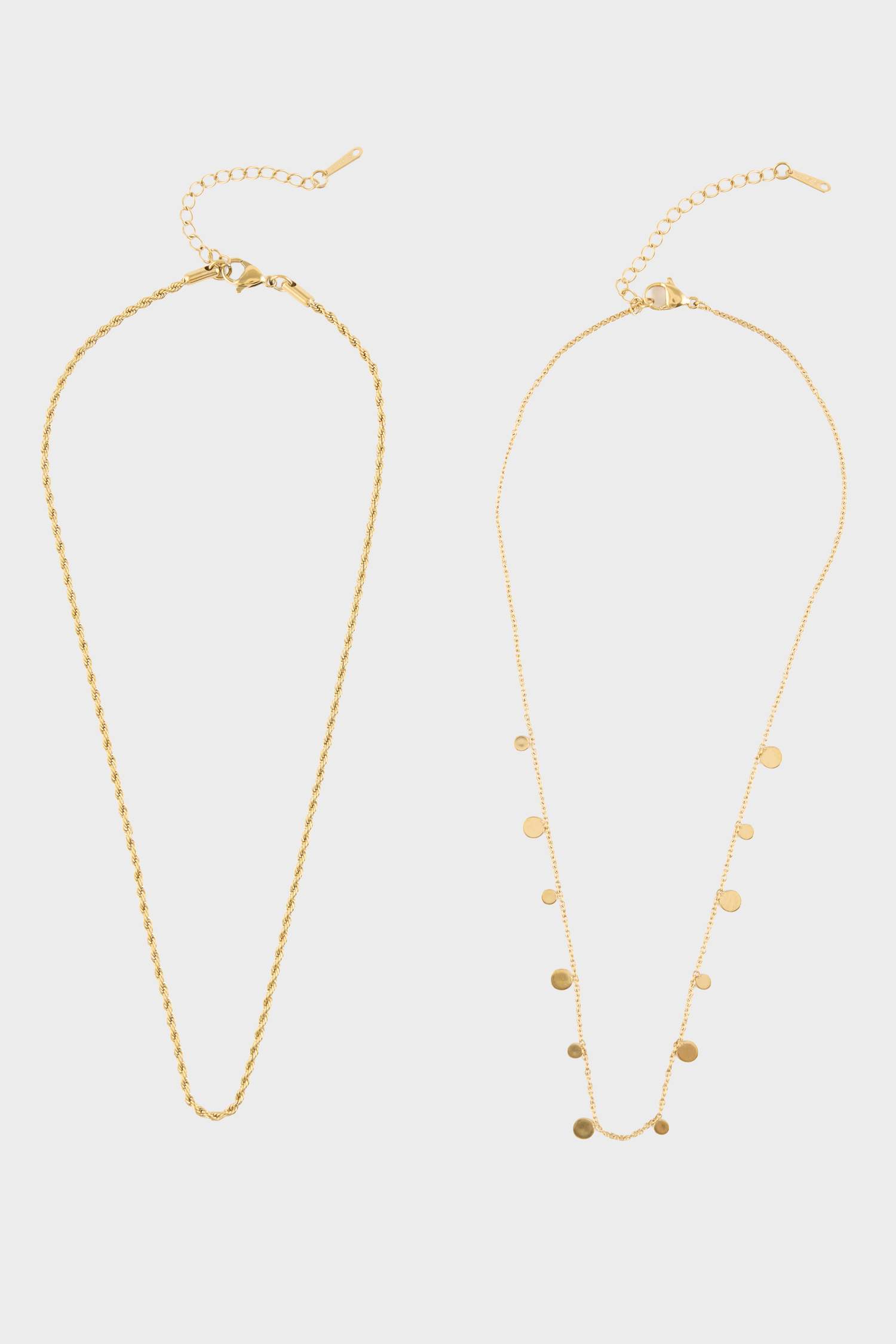 Kadın Gold 2'li Çelik Kolye