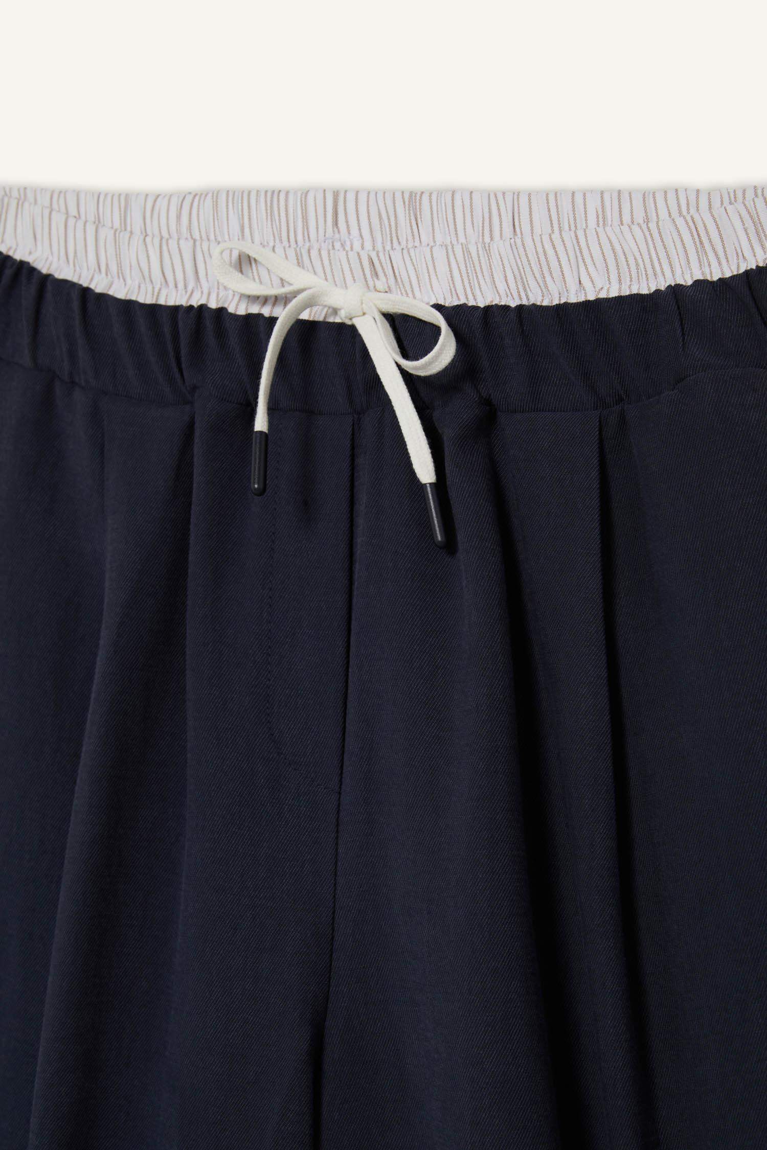 Baggy Fit Çift Cepli Normal Bel Standart Boy Tensel Pantolon