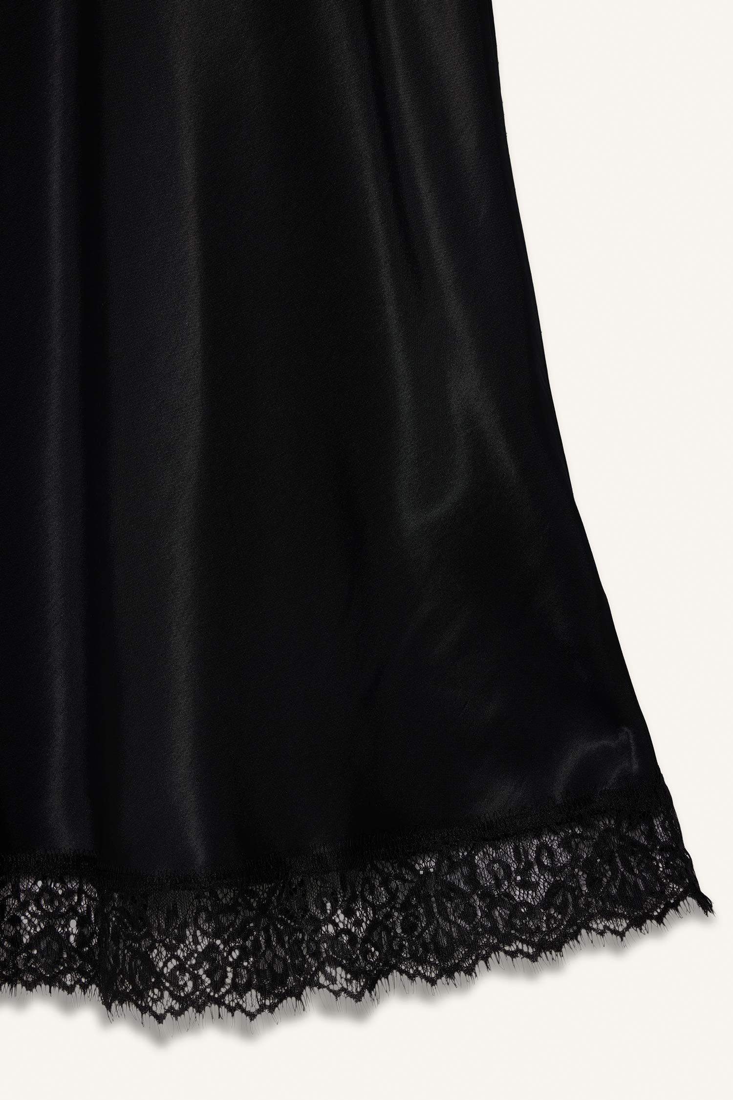 A Kesim Normal Bel Saten Midi Etek