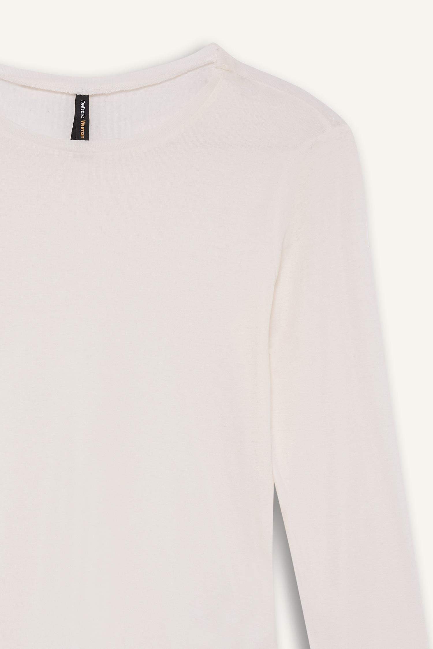 Bisiklet Yaka Uzun Kollu Tişört