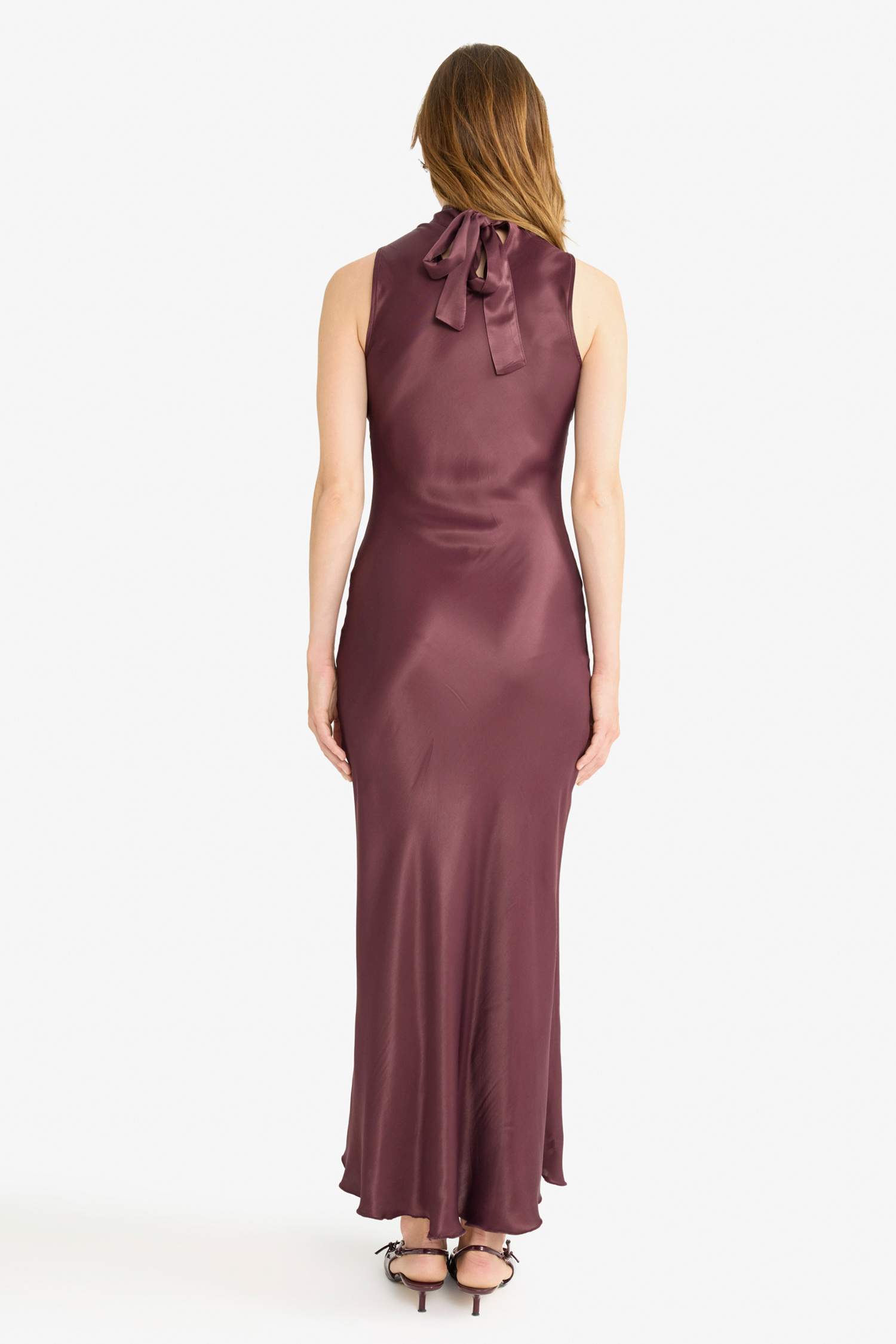 Regular Fit Satin Maxi Dress