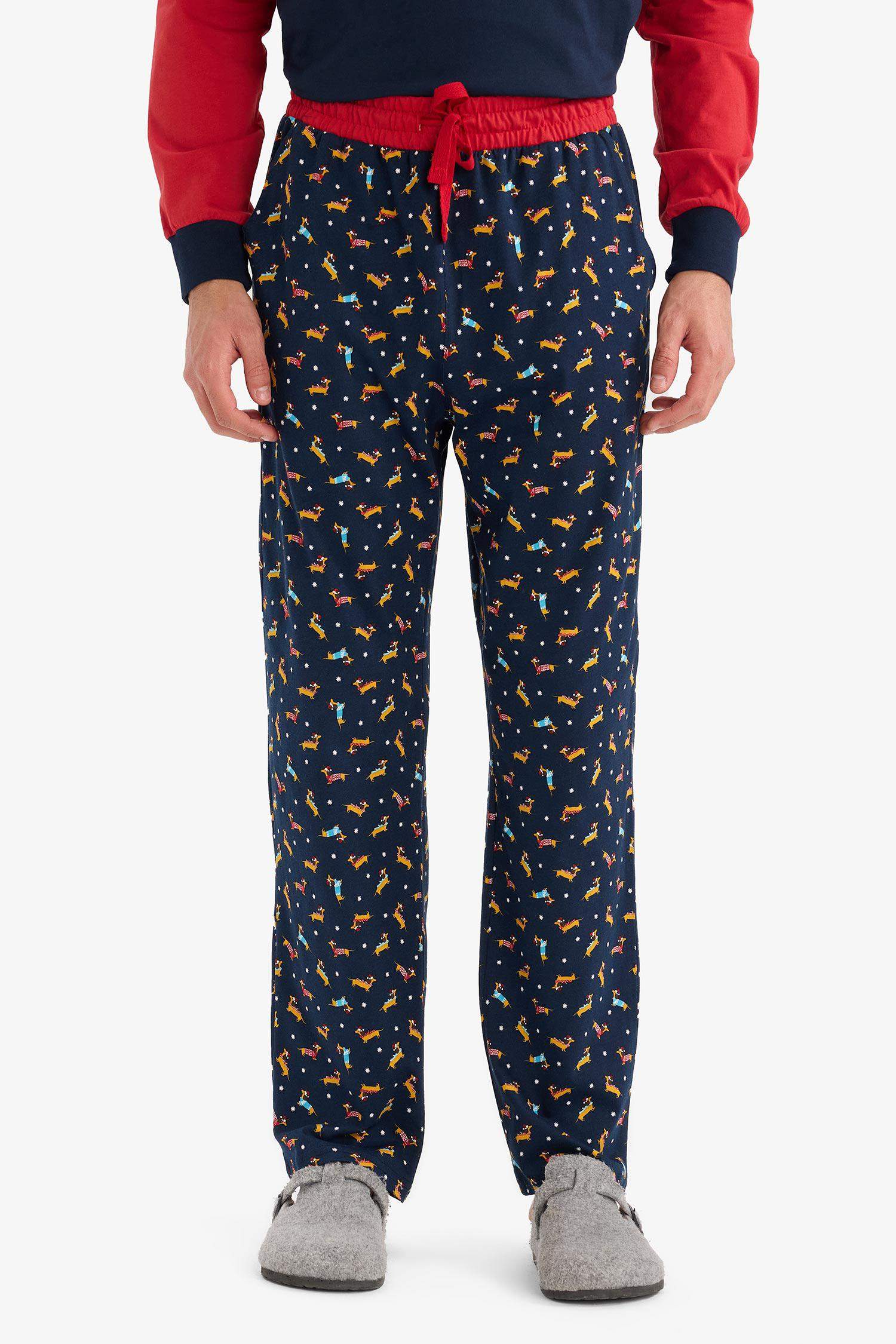 Pijama Takımı Regular Fit Baskılı Uzun Kollu Üst Uzun Alt