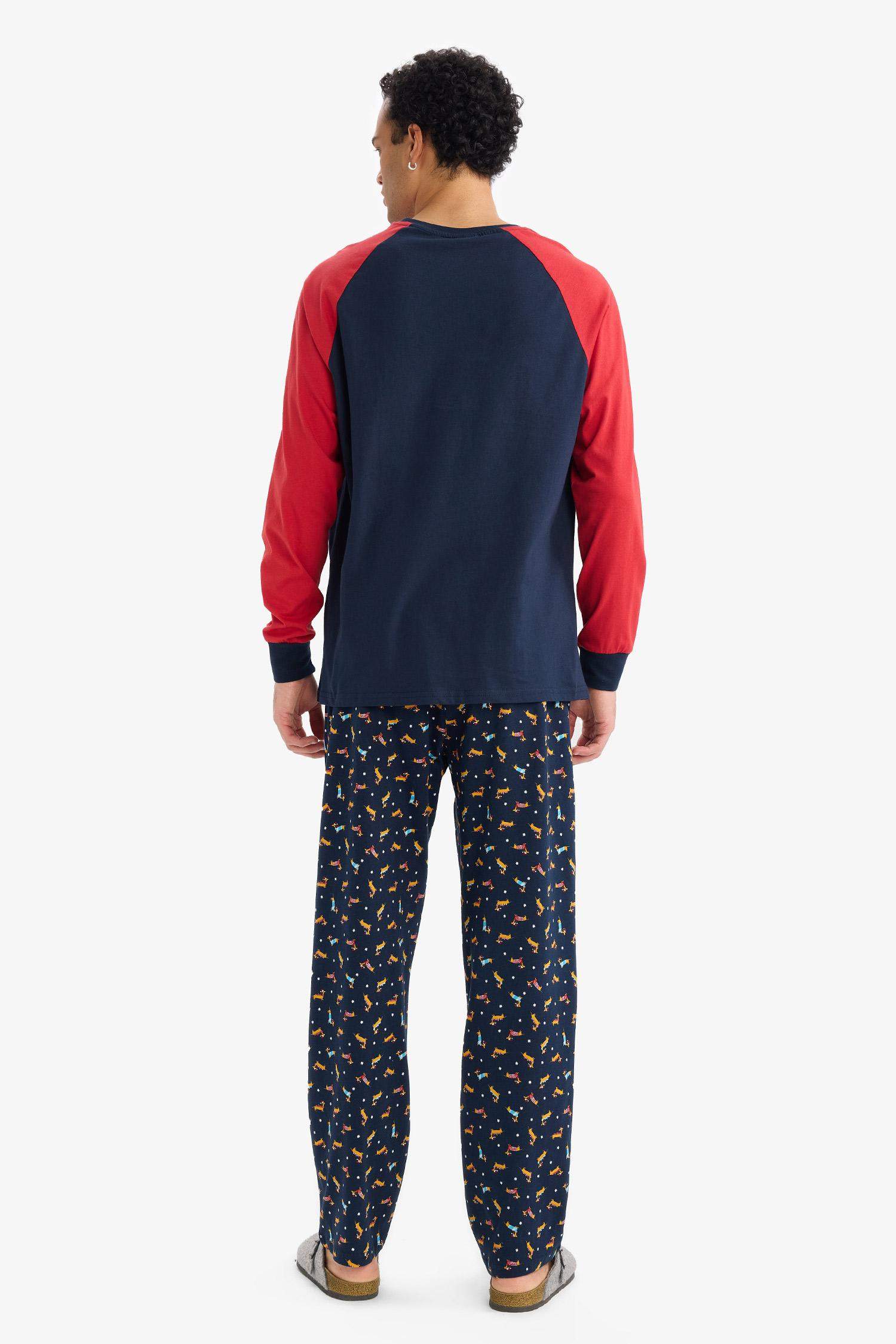 Pijama Takımı Regular Fit Baskılı Uzun Kollu Üst Uzun Alt