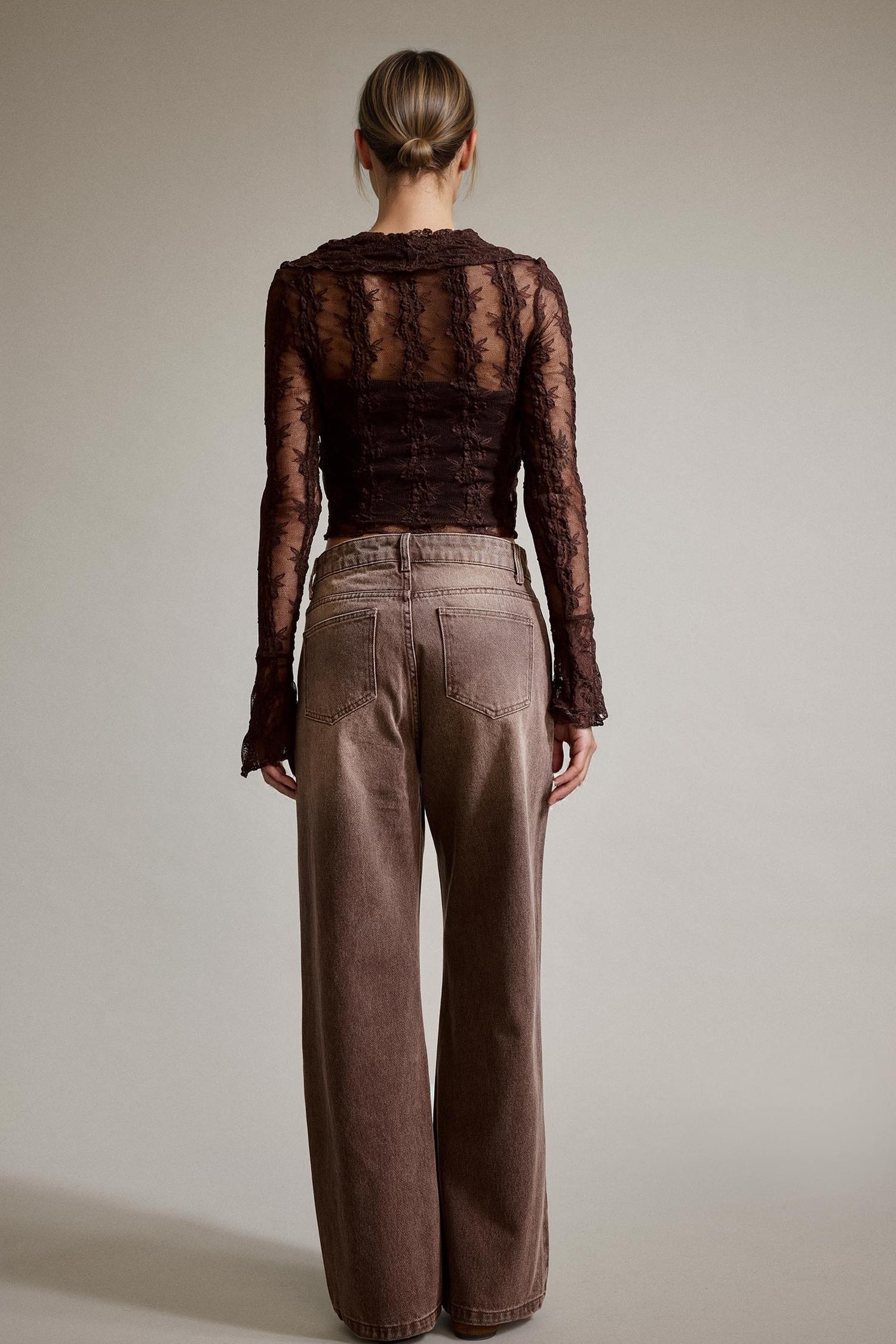 بنطرون جينز وايد ليج برجل واسع