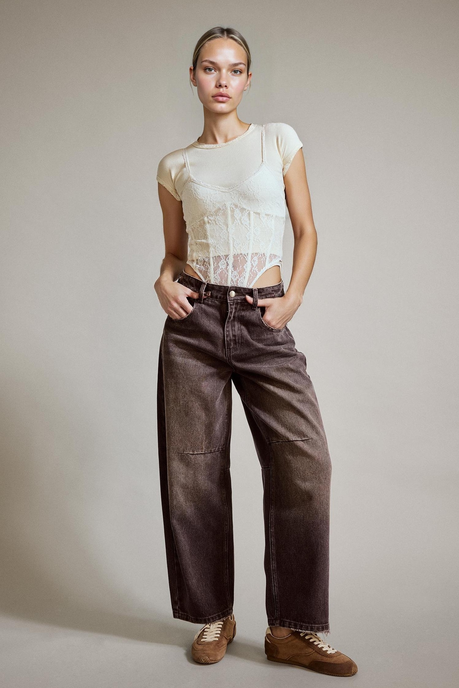 Wide Leg Geniş Bol Paça Bilek Boy Jean Pantolon