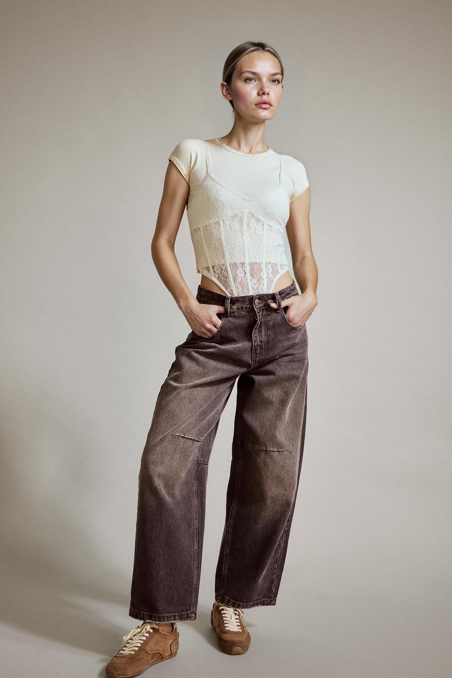 Wide Leg Geniş Bol Paça Bilek Boy Jean Pantolon