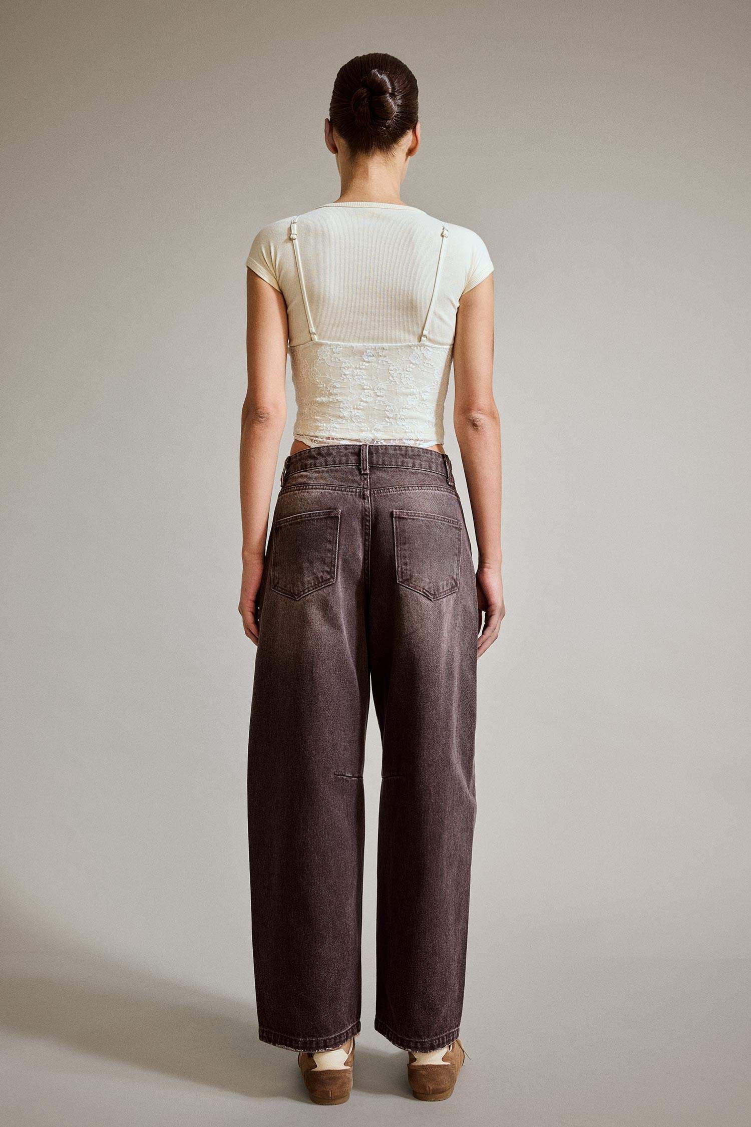 Wide Leg Geniş Bol Paça Bilek Boy Jean Pantolon