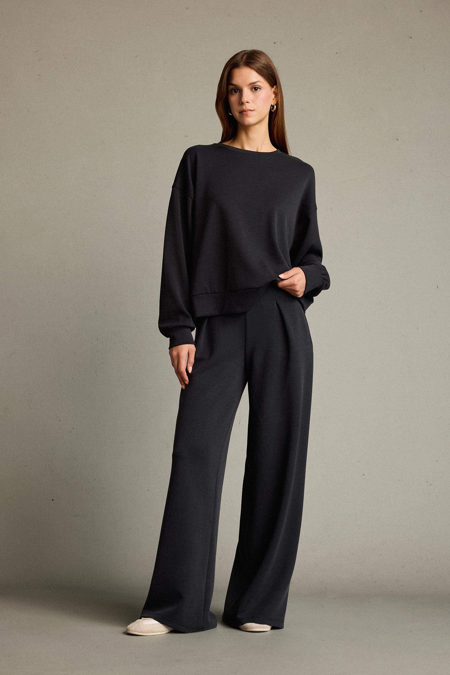 Regular Fit Normal Bel Düz Paça Modal Pantolon