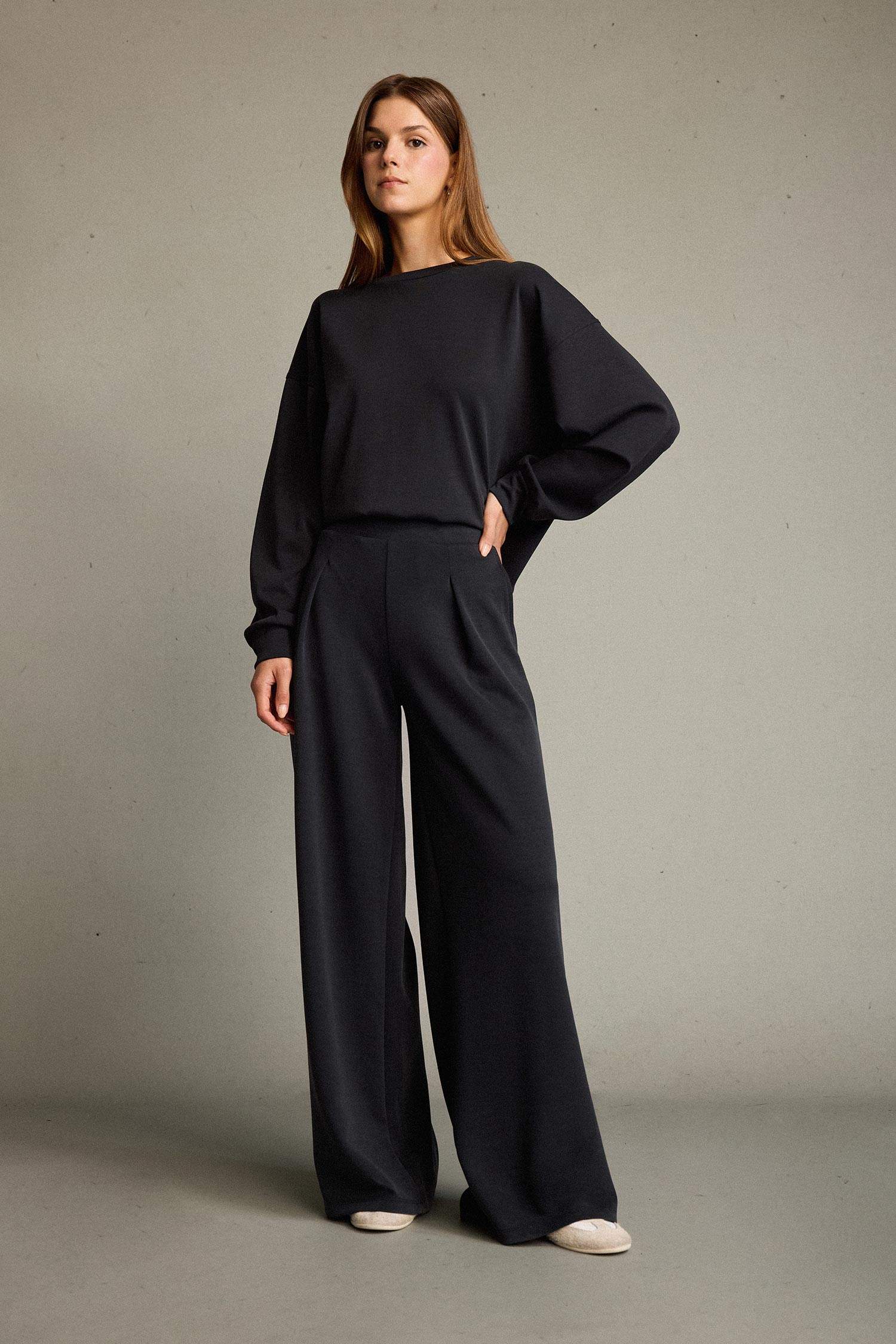 Regular Fit Normal Bel Düz Paça Modal Pantolon