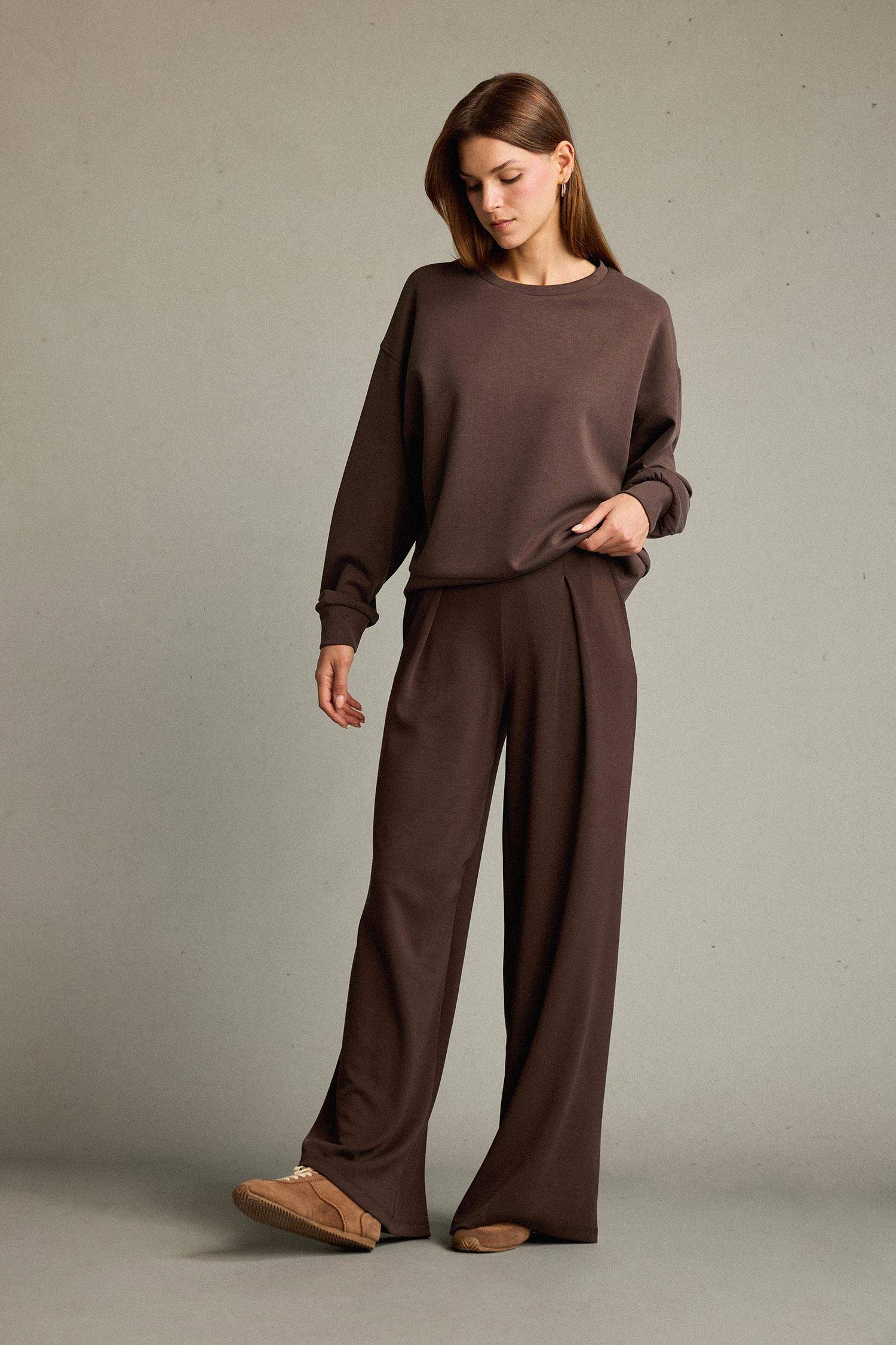 Regular Fit Normal Bel Düz Paça Modal Pantolon