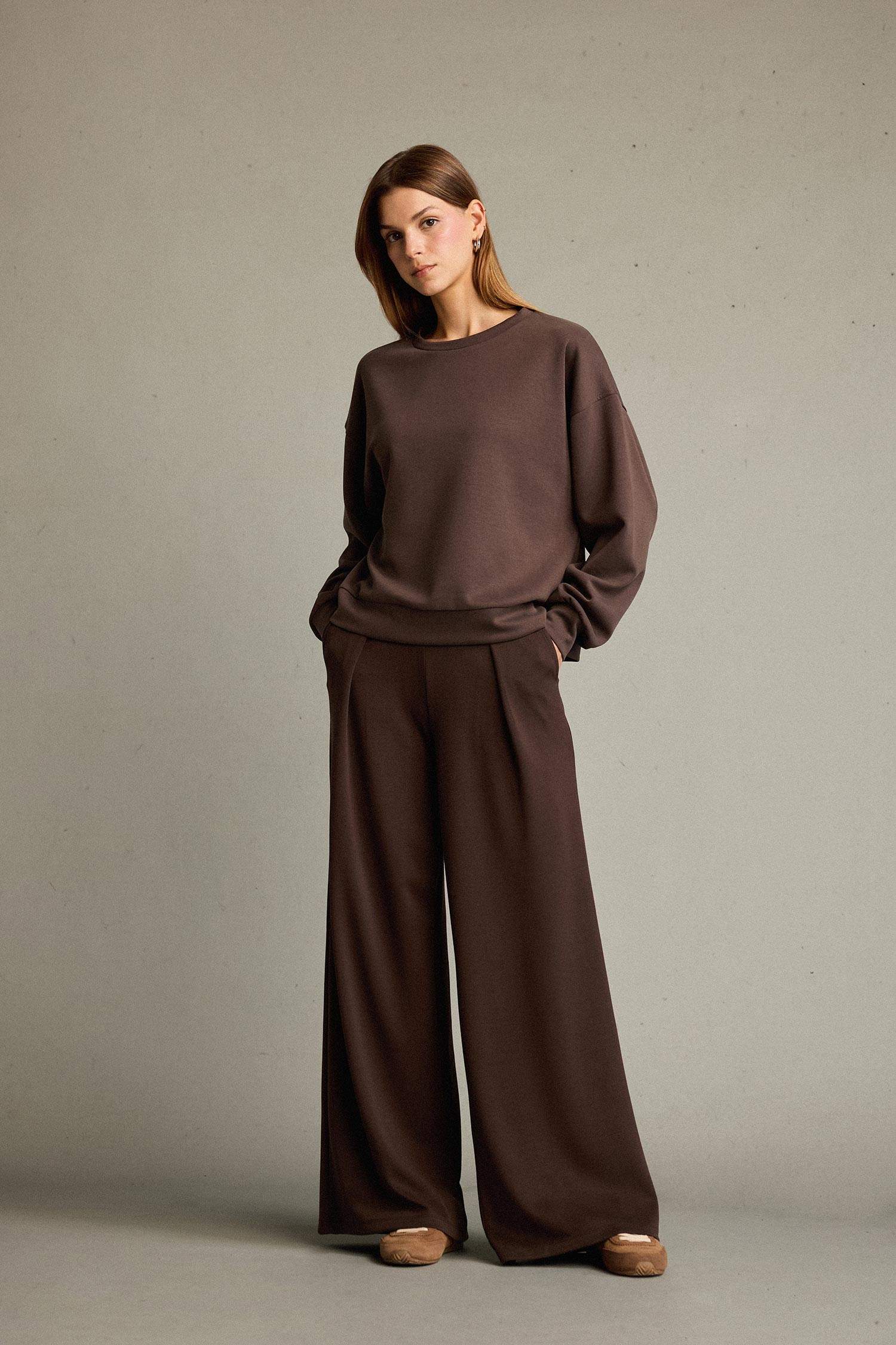 Regular Fit Normal Bel Düz Paça Modal Pantolon