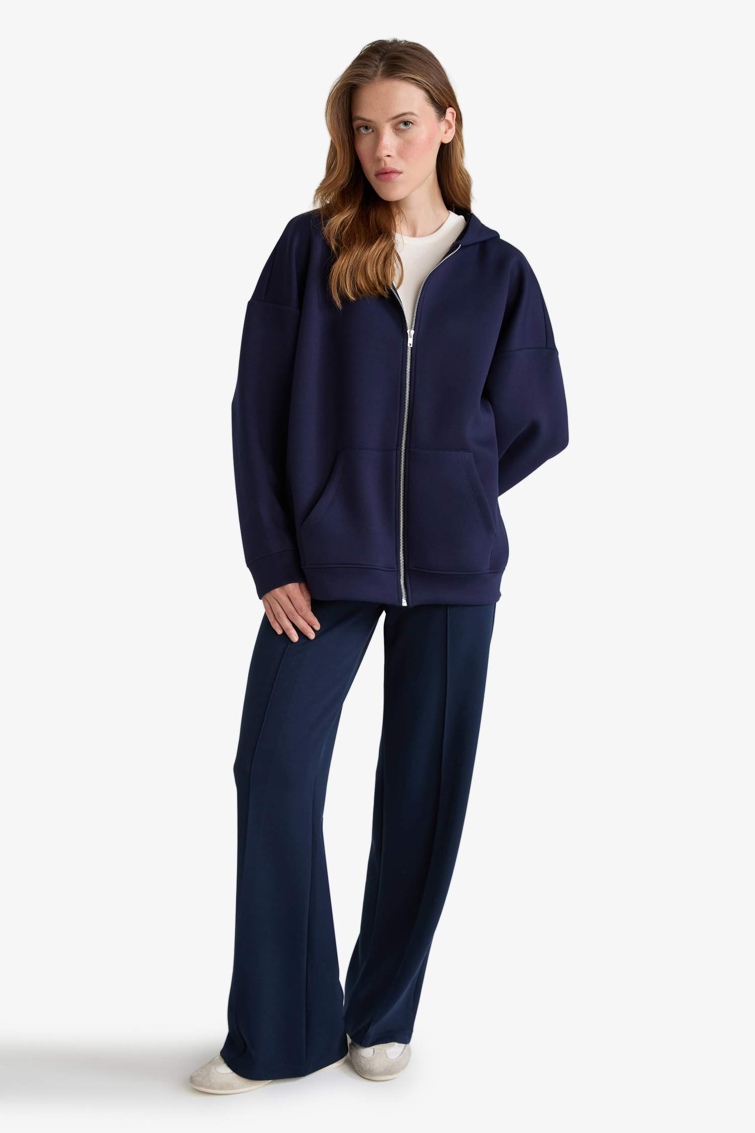 Relax Fit Normal Bel Düz Paça Modal Pantolon