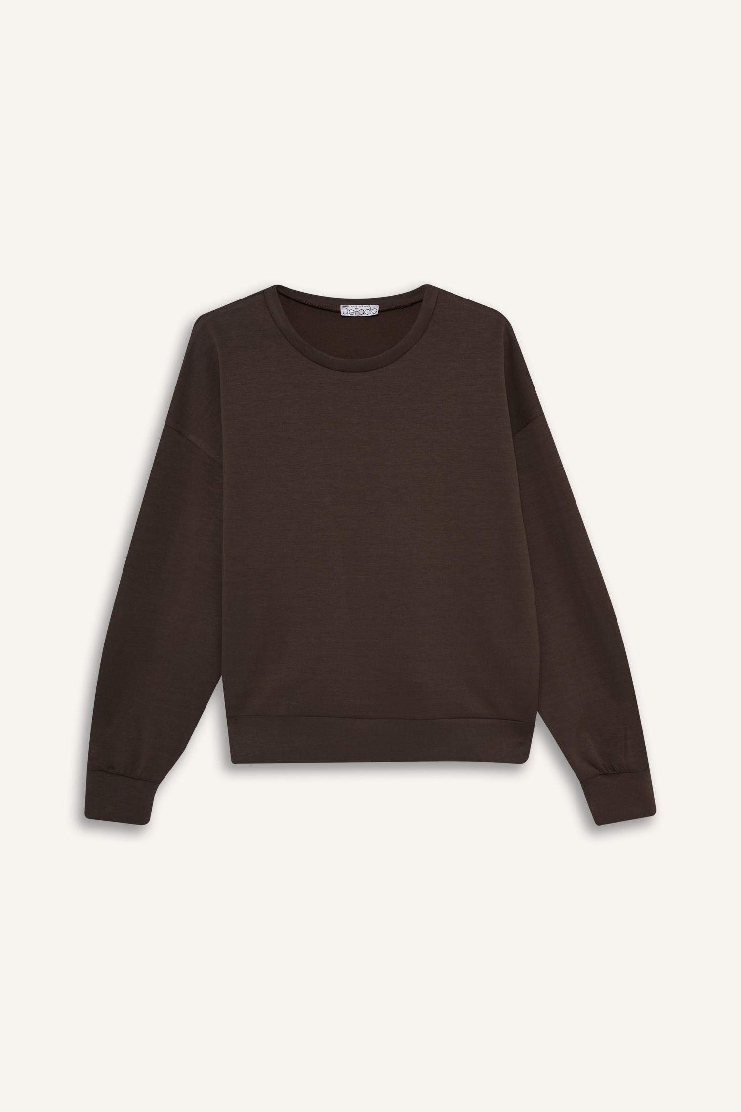 سويت شيرت مودال بياخة مستديرة